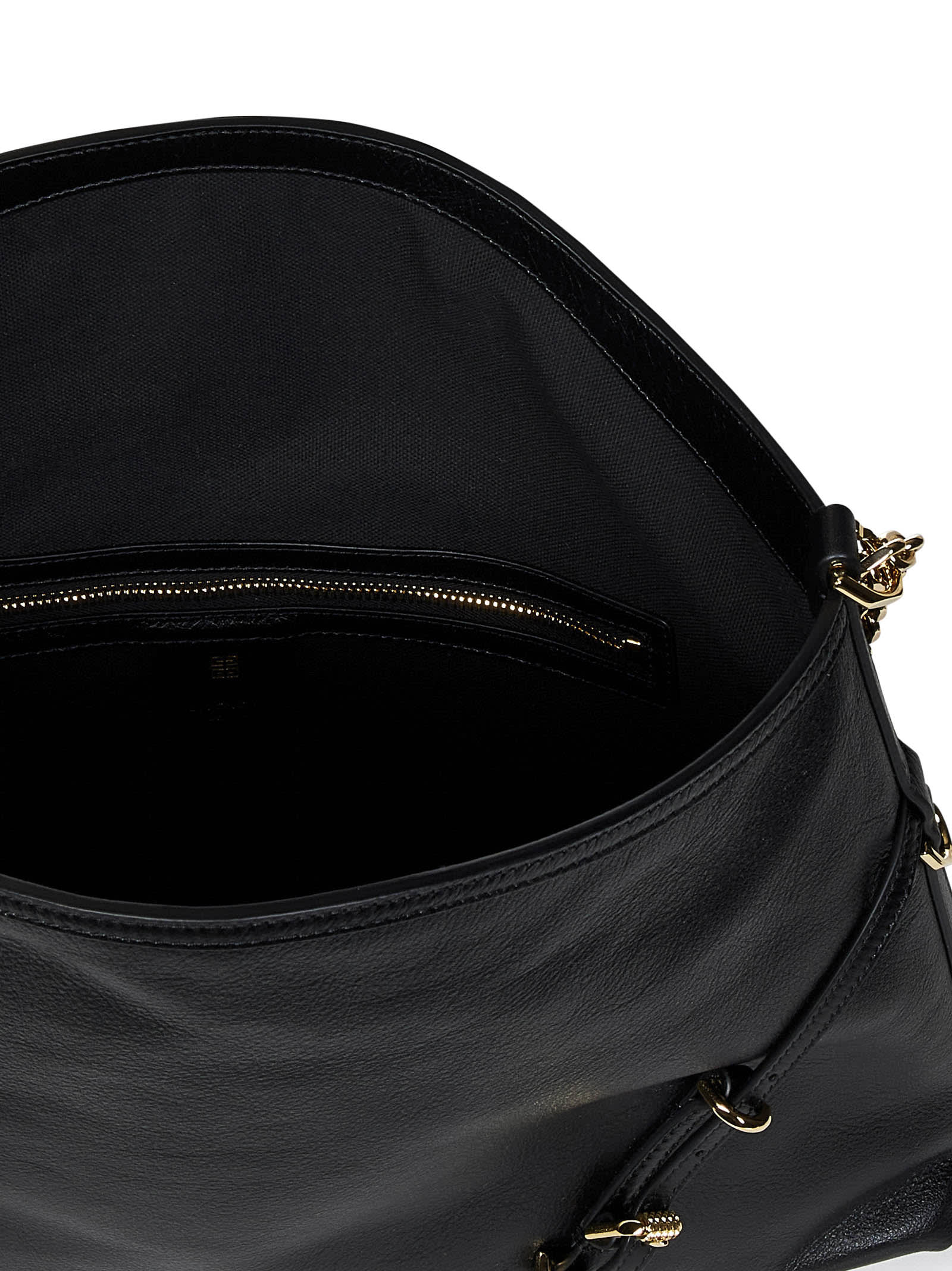 Shop Givenchy Voyou Chain Medium Shoulder Bag In Black