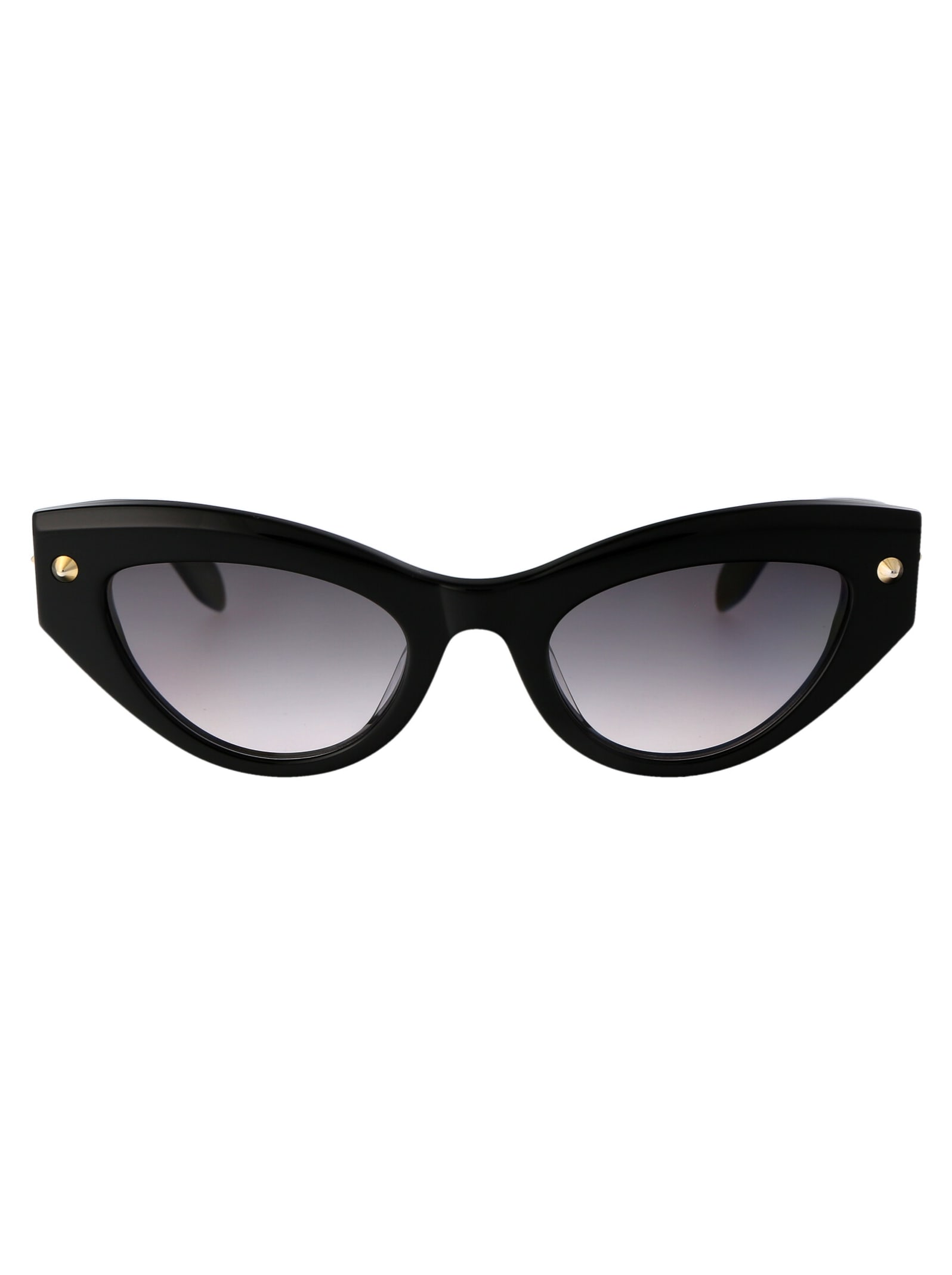 Shop Alexander Mcqueen Am0407s Sunglasses In 001 Black Black Grey