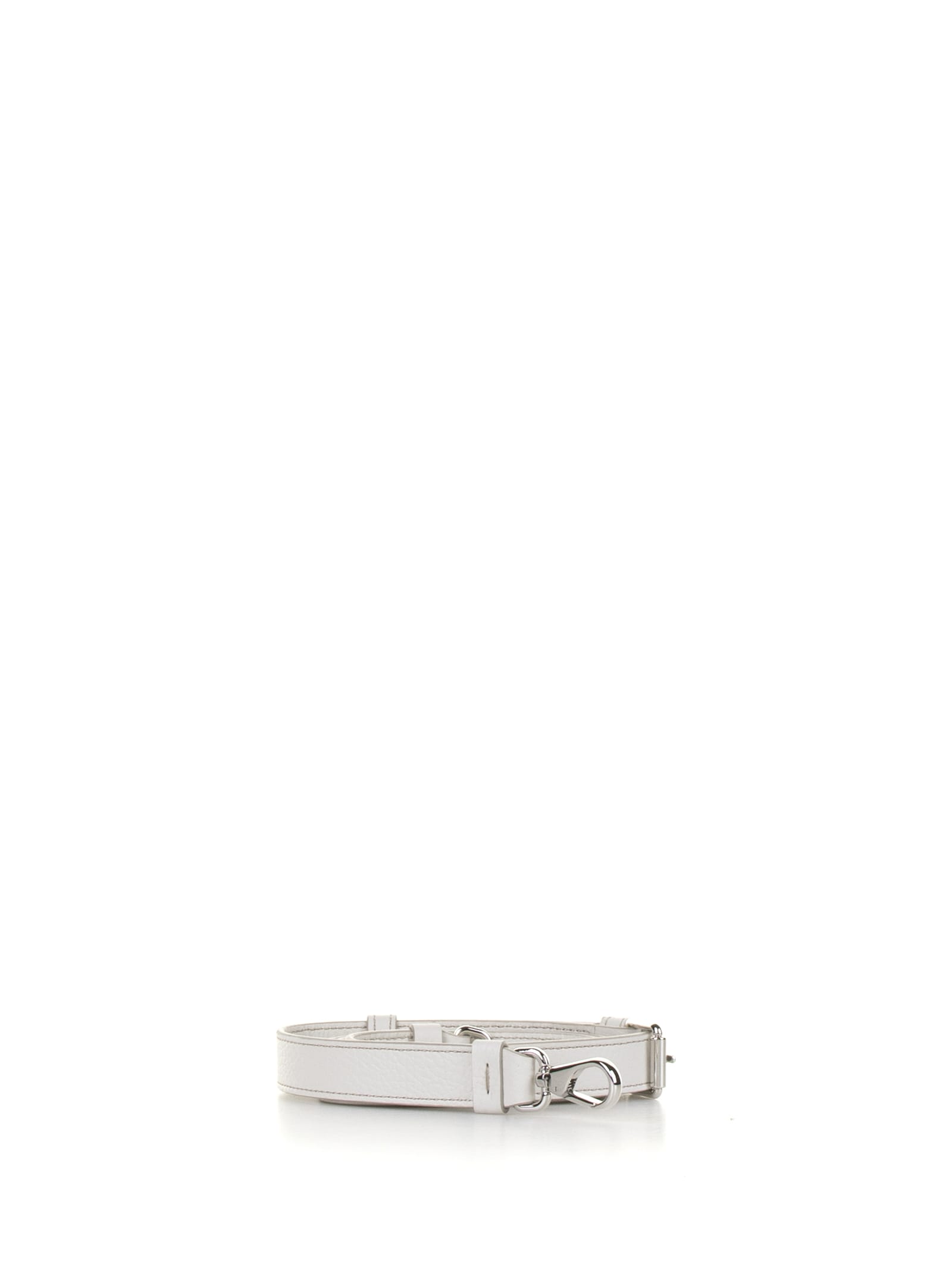 Shop Tod's Mini Leather Bag With Shoulder Strap In Bianco