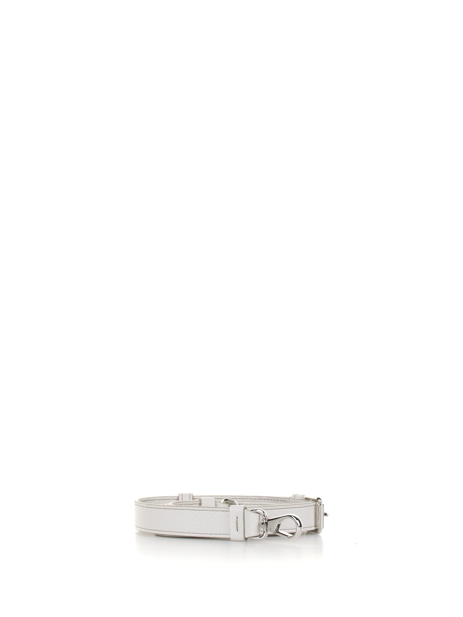 Tod's Handbag With Embossed Logo And T Timeless Charm In Grainy Leather In Bianco