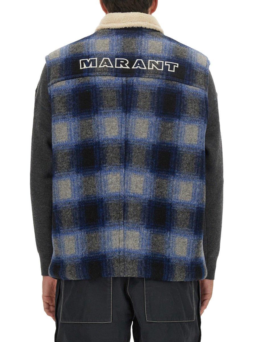 Isabel Marant Kiraneo Shearling Gilet In Blue