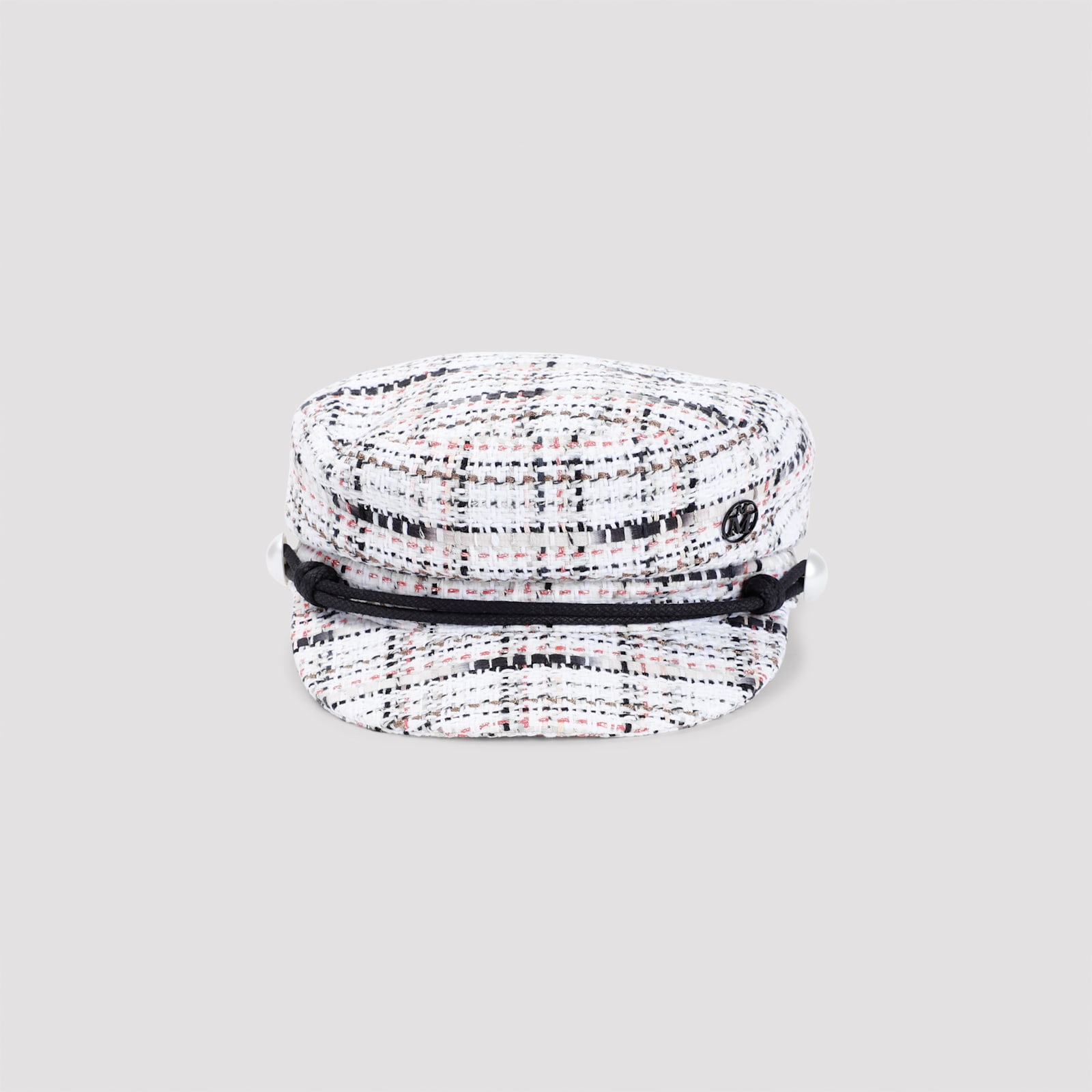 Shop Maison Michel New Abby Sailor Cap In Tweed Multi