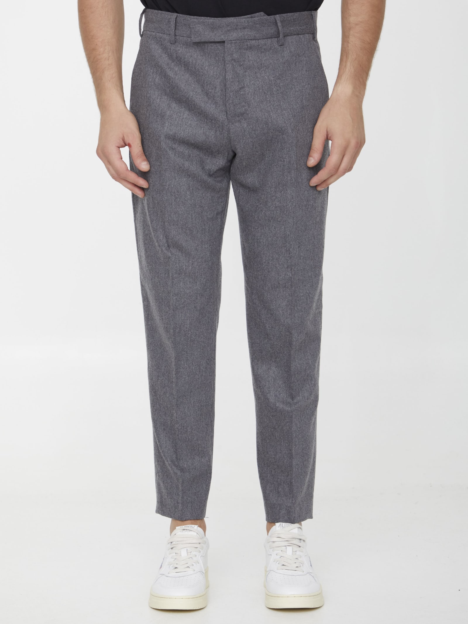 Pt01 Grey Wool Trousers