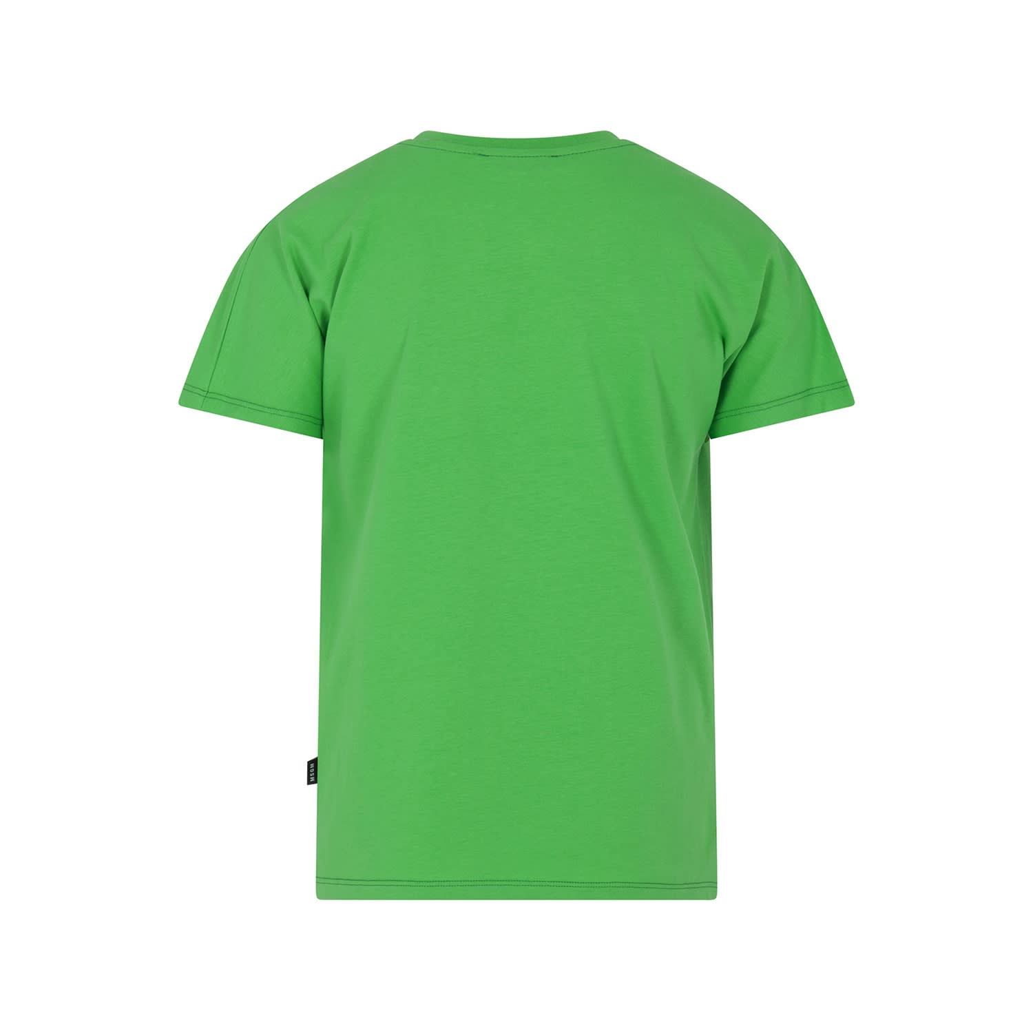 Shop Msgm T-shirt Con Logo In Verde