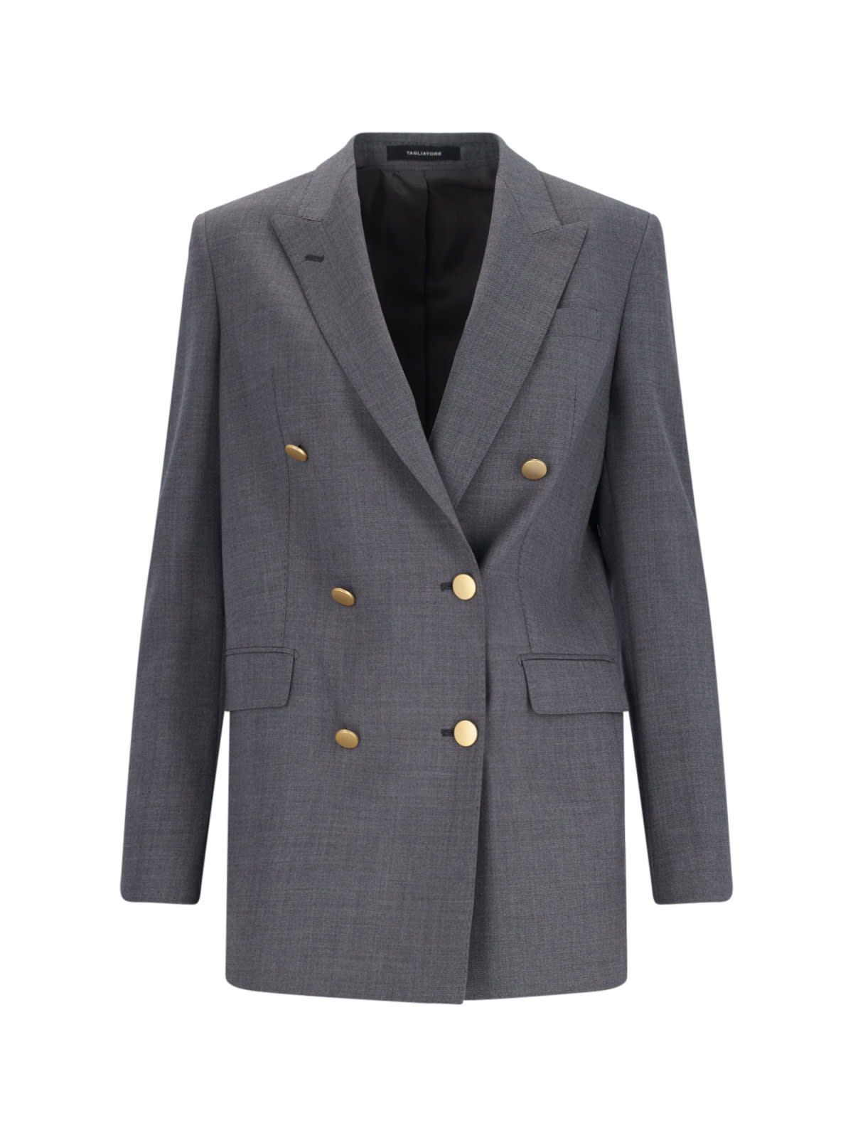 Shop Tagliatore Jasmine Double-breasted Blazer In Gray