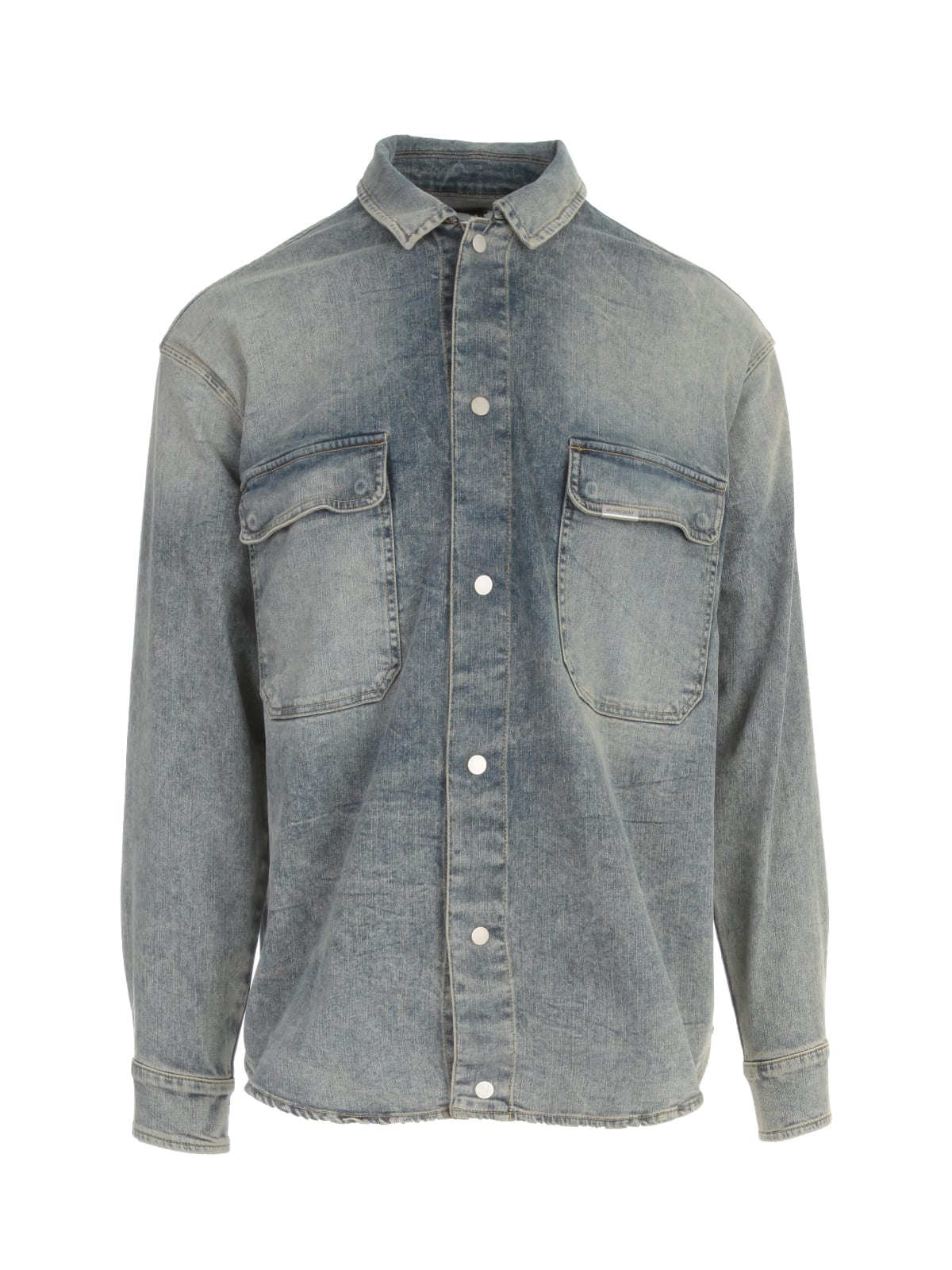 REPRESENT DENIM OVERSHIRT,SS21.M07065 25 BLUE CREAM