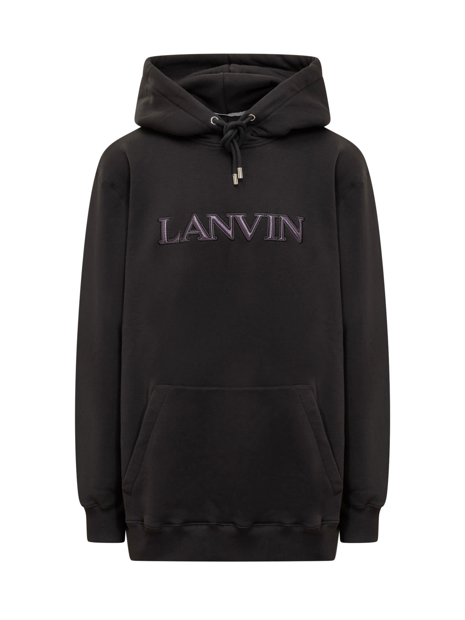 Shop Lanvin Puffer Hoodie In Black