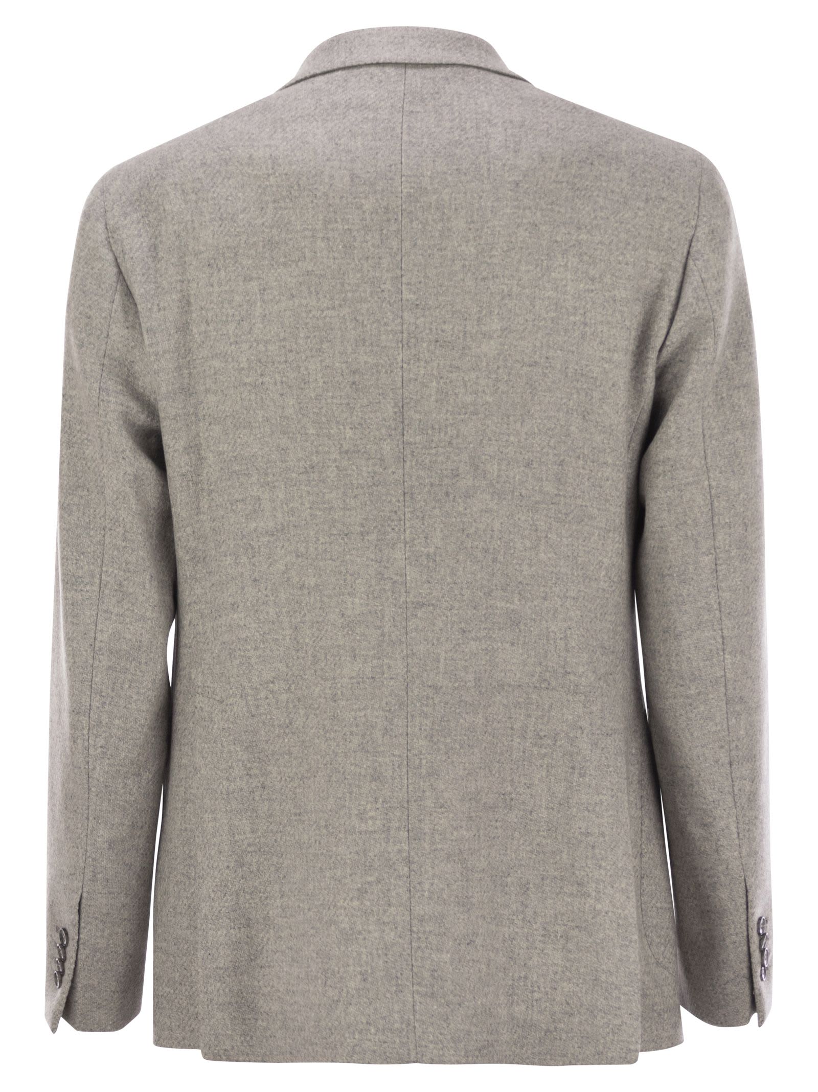 Shop Tagliatore Virgin Wool Blend Jacket In Pearl