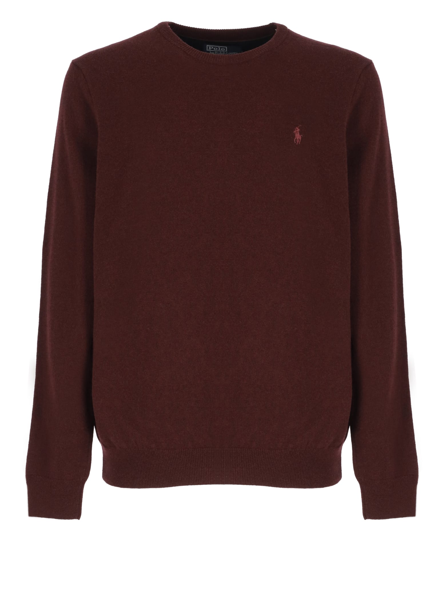 Shop Ralph Lauren Pony Sweater In Bordeaux