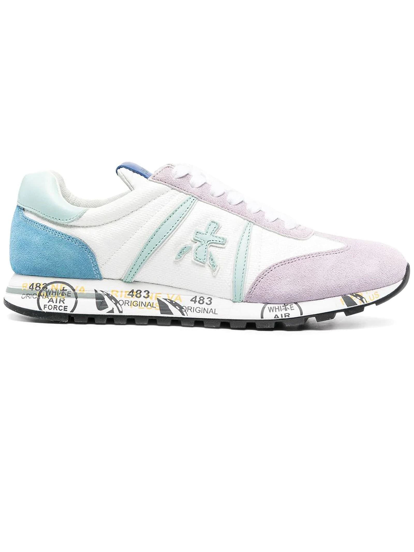 Premiata Pink And Light Blue Lucy Sneakers
