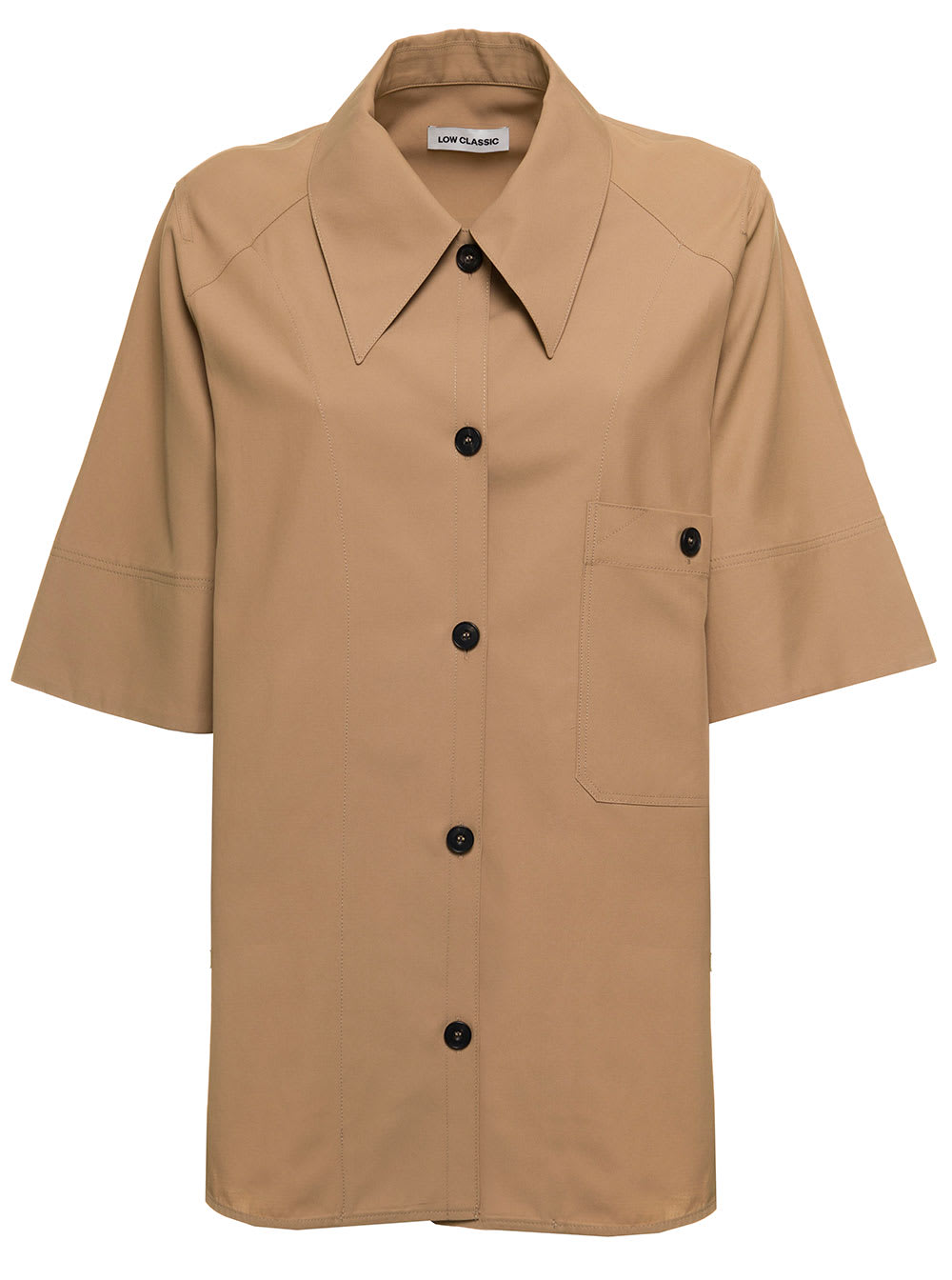 Low Classic Womans Beige Rayon Blend Shirt