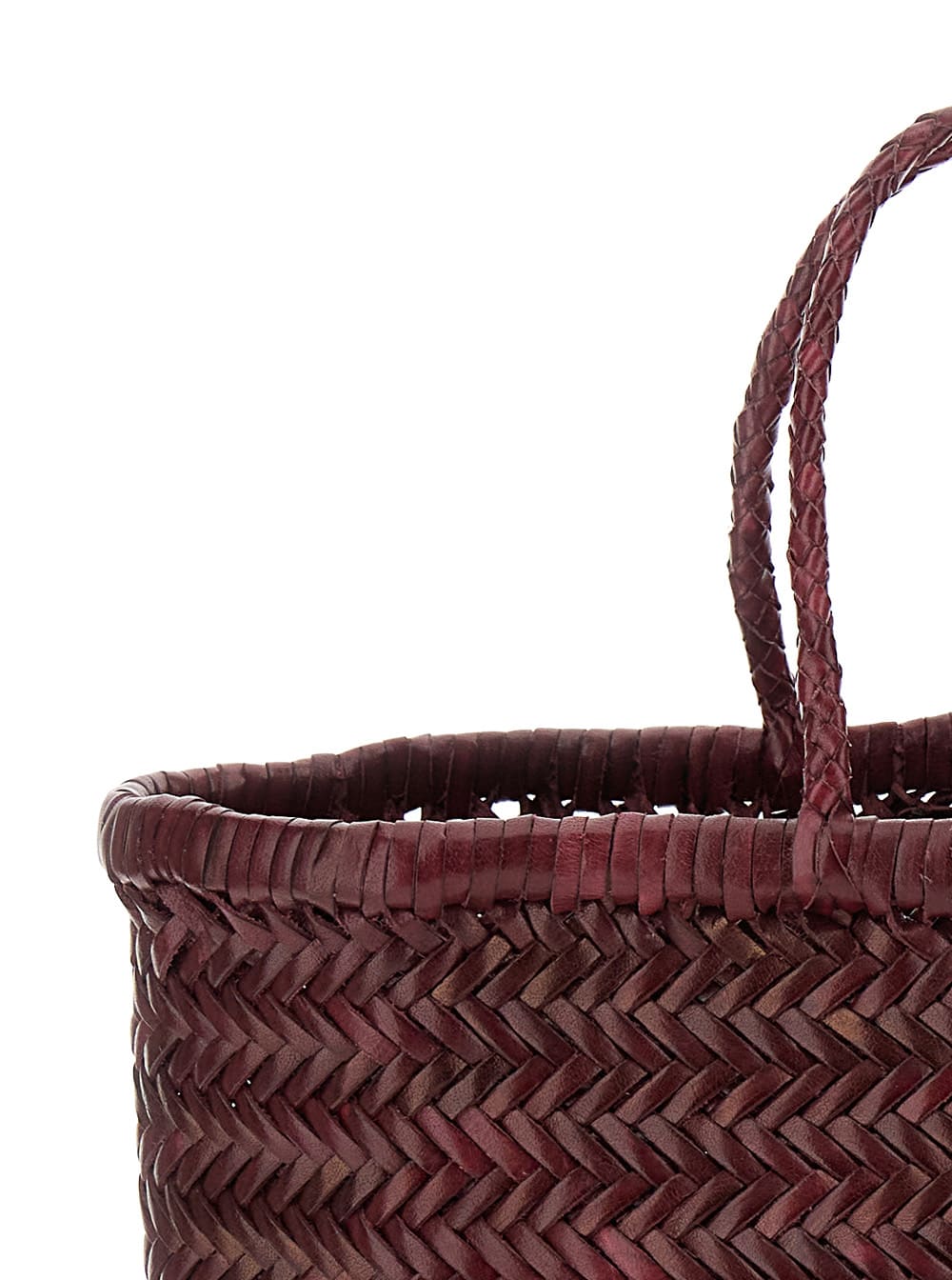 Dragon Diffusion Bamboo Triple Jump Small 3x Jump Design Basket 40x19x15 Cm In Burgundy