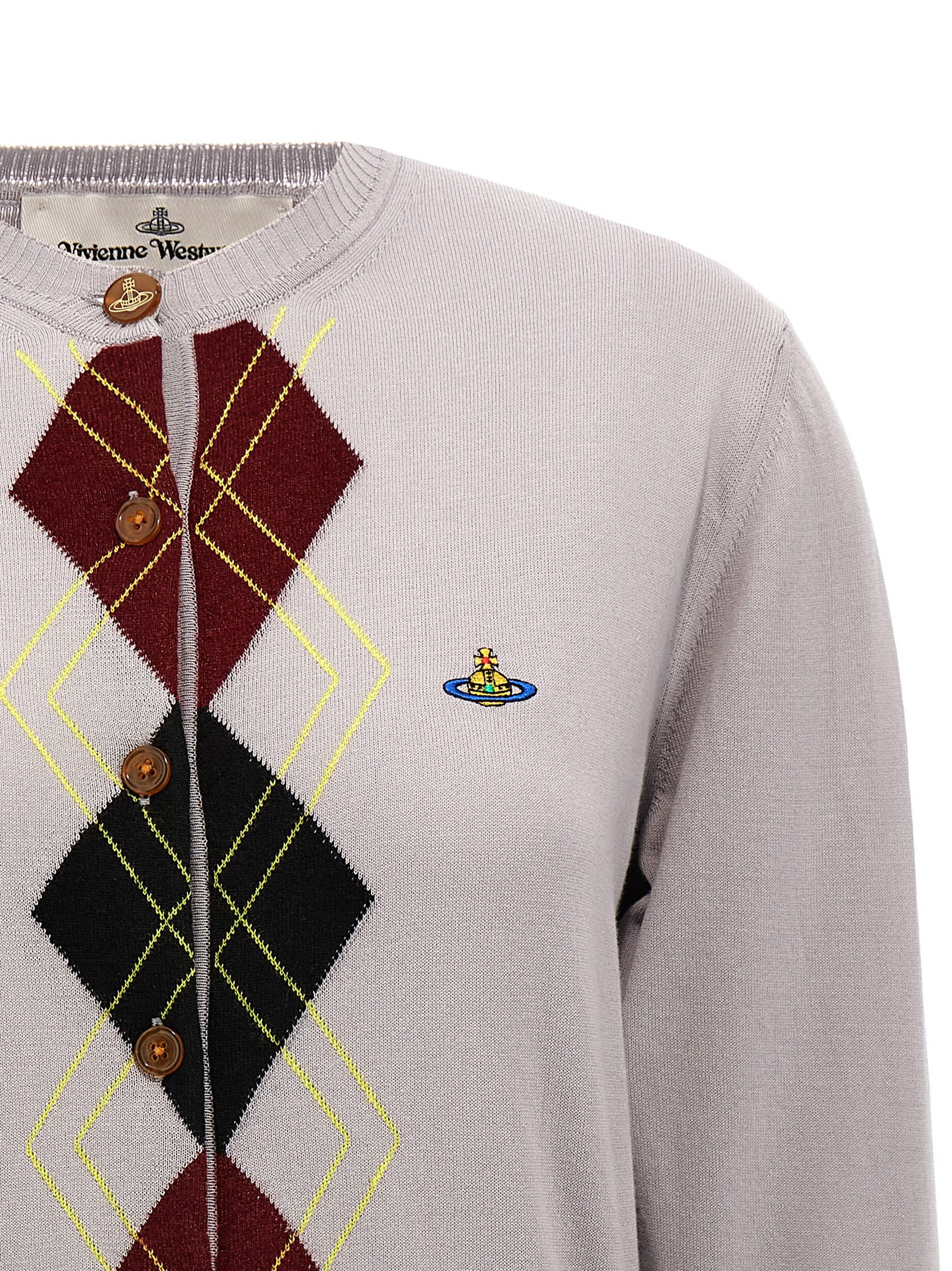 Vivienne Westwood Argyle Cardigan In Multicolor