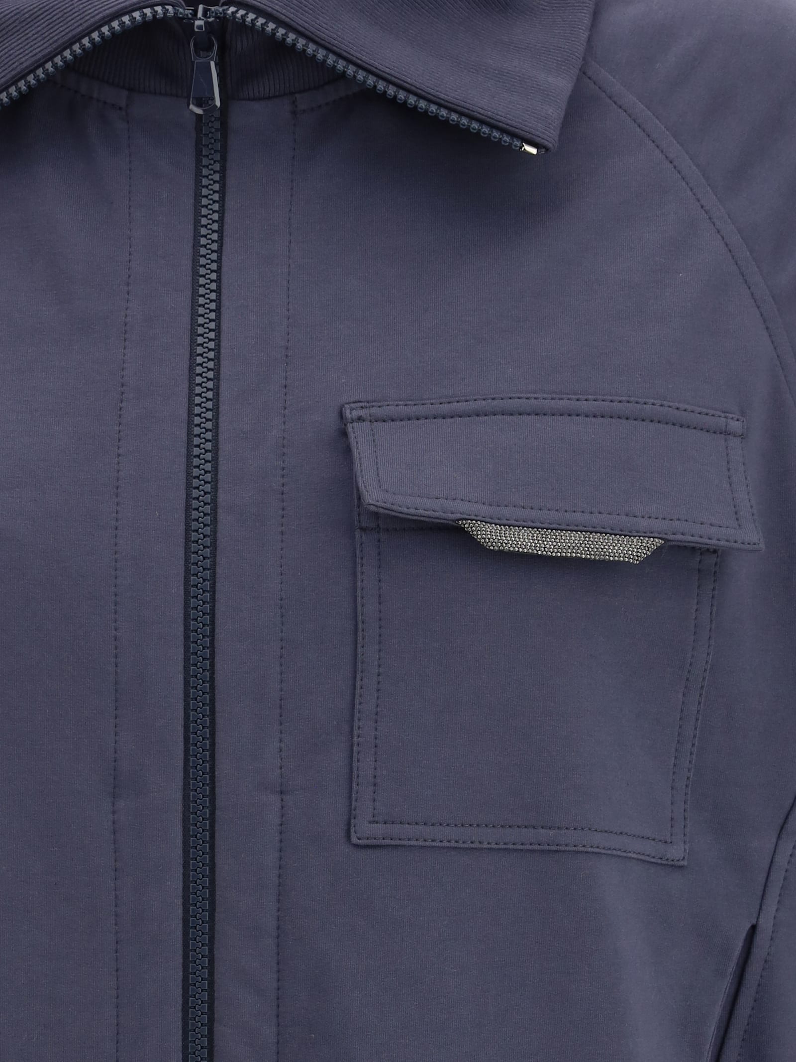 Brunello Cucinelli Cotton Cardigan In Blue