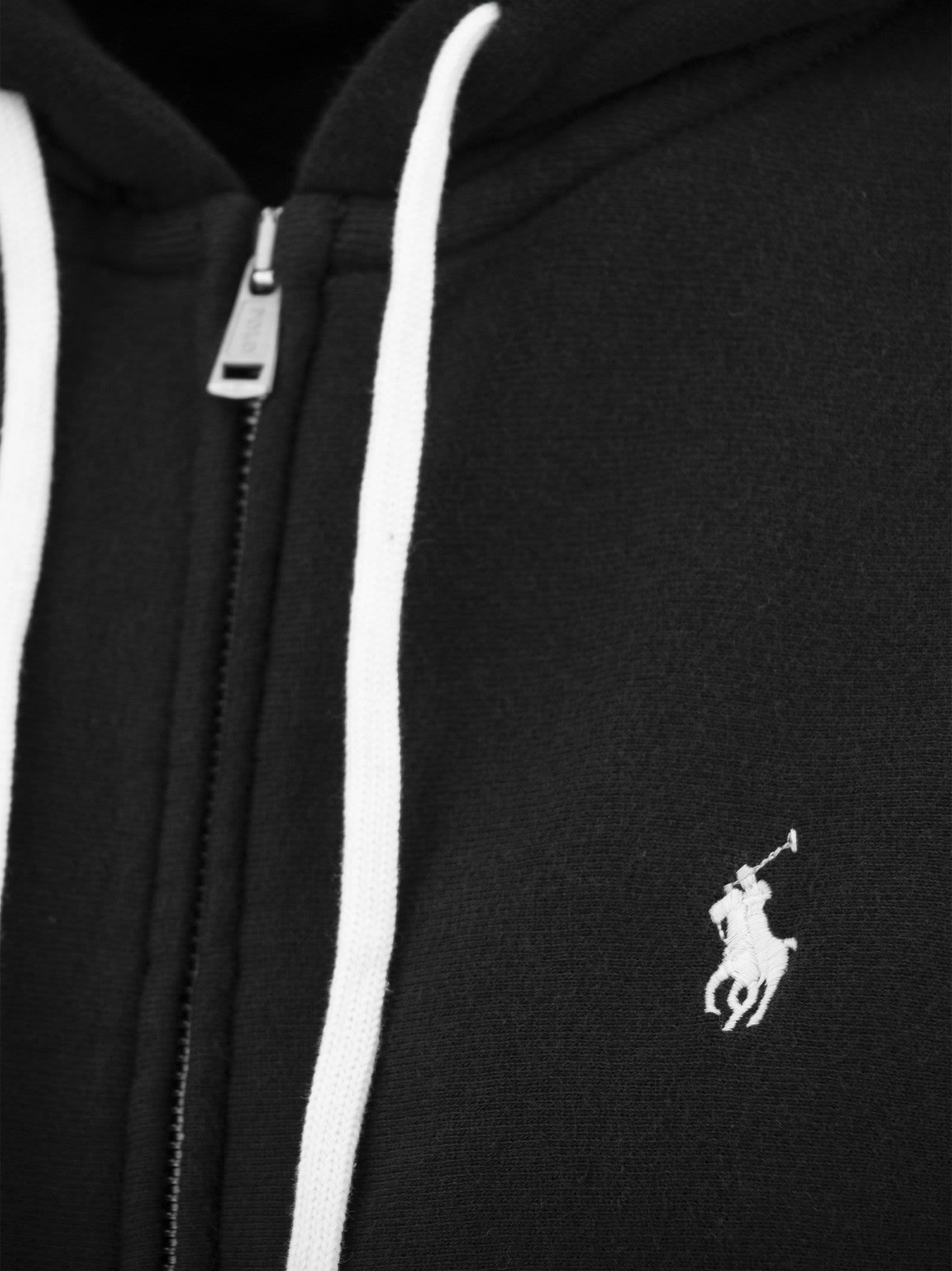 Shop Polo Ralph Lauren Hoodie With Zip In Black