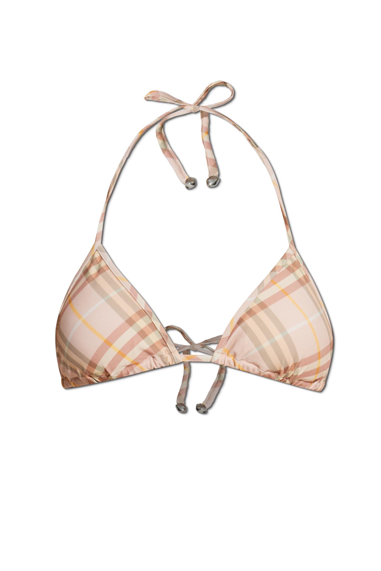 Shop Burberry Swimsuit Top In Rosa