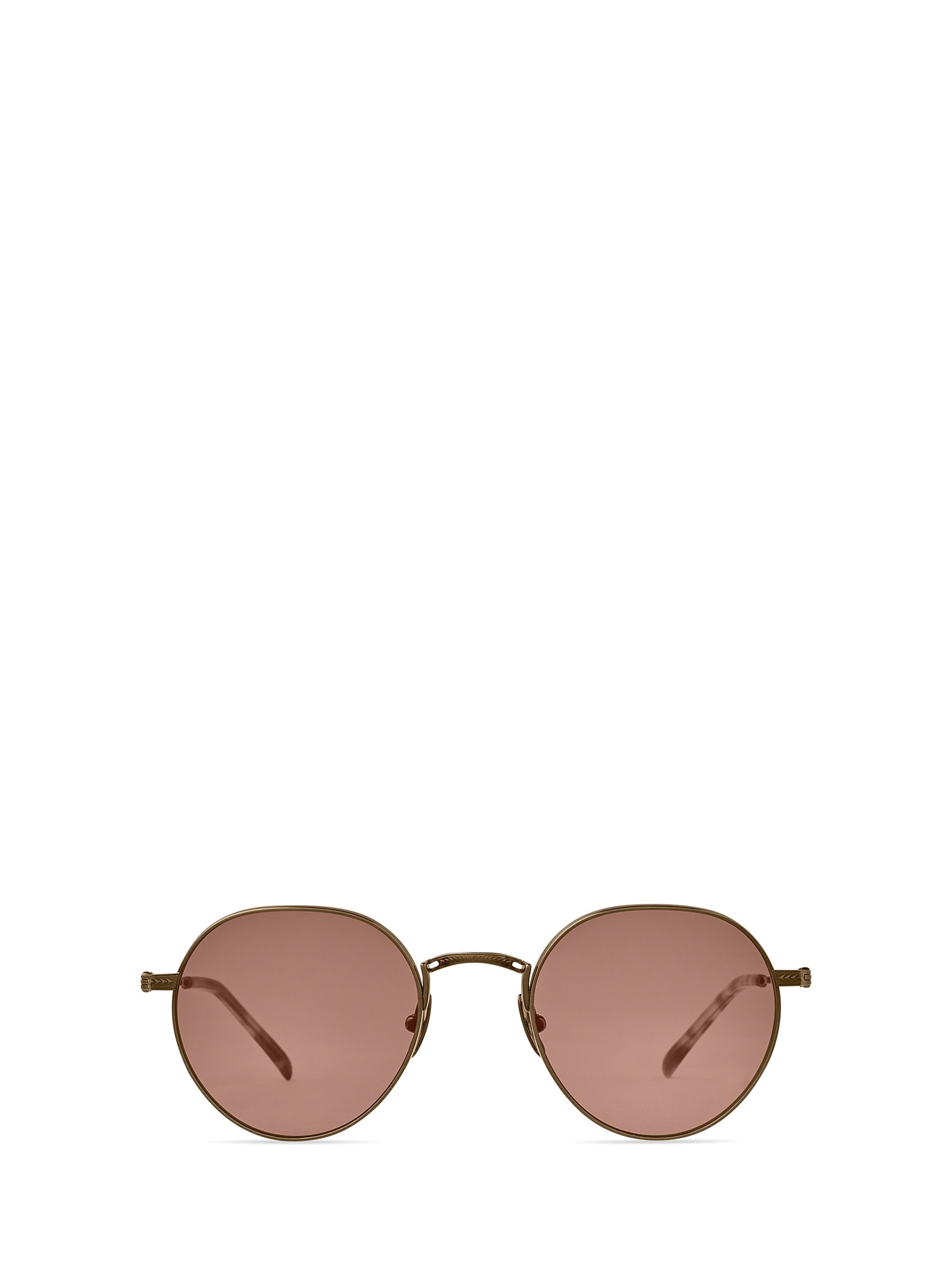 Shop Mr Leight Hachi S 12k White Gold-matte Marbled Rye/semi-flat Diamond Green Sunglasses