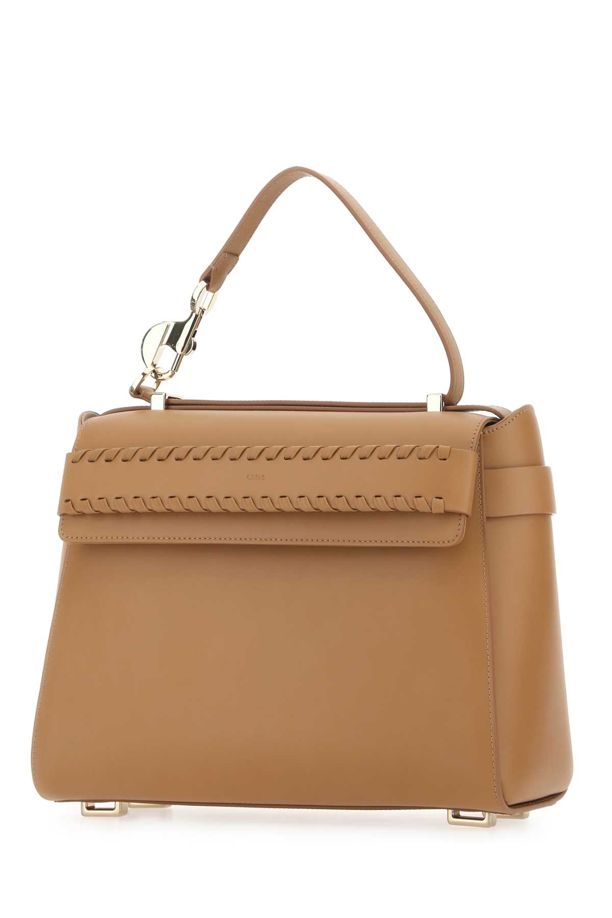 Shop Chloé Biscuit Leather Nacha Handbag In 26x
