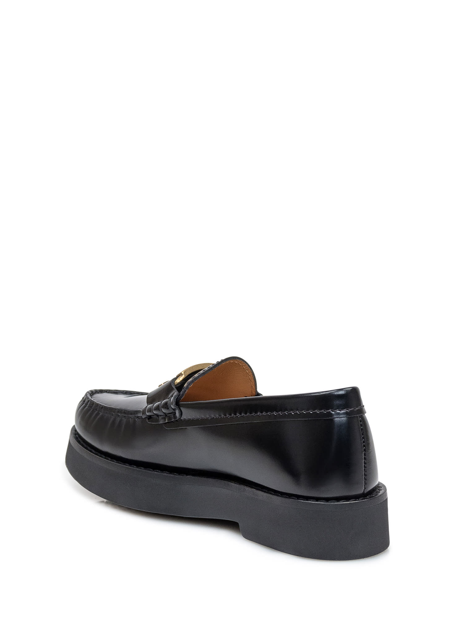 Shop Tod's Leather Loafers In Nero