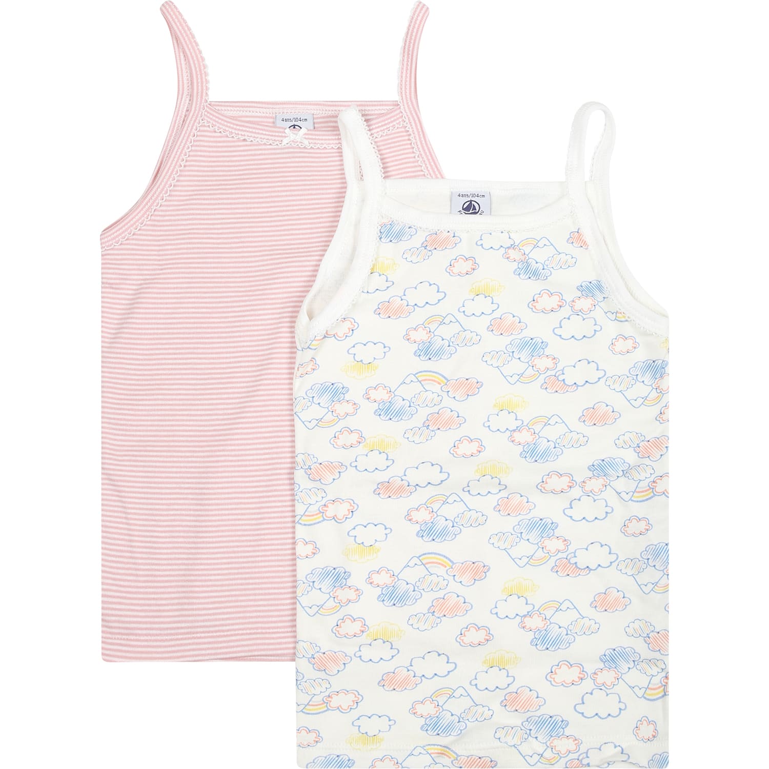 Shop Petit Bateau Multicolor Set For Girl With Print And Stripes