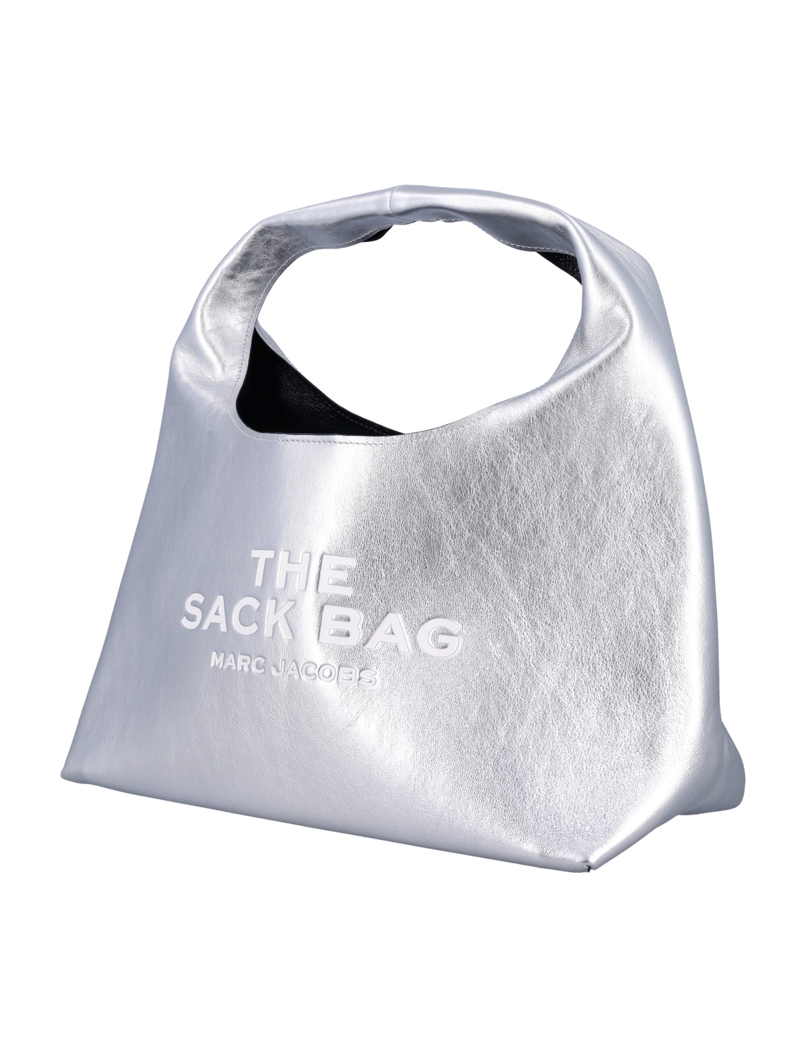 Shop Marc Jacobs The Sack Bag Metallic In Silver