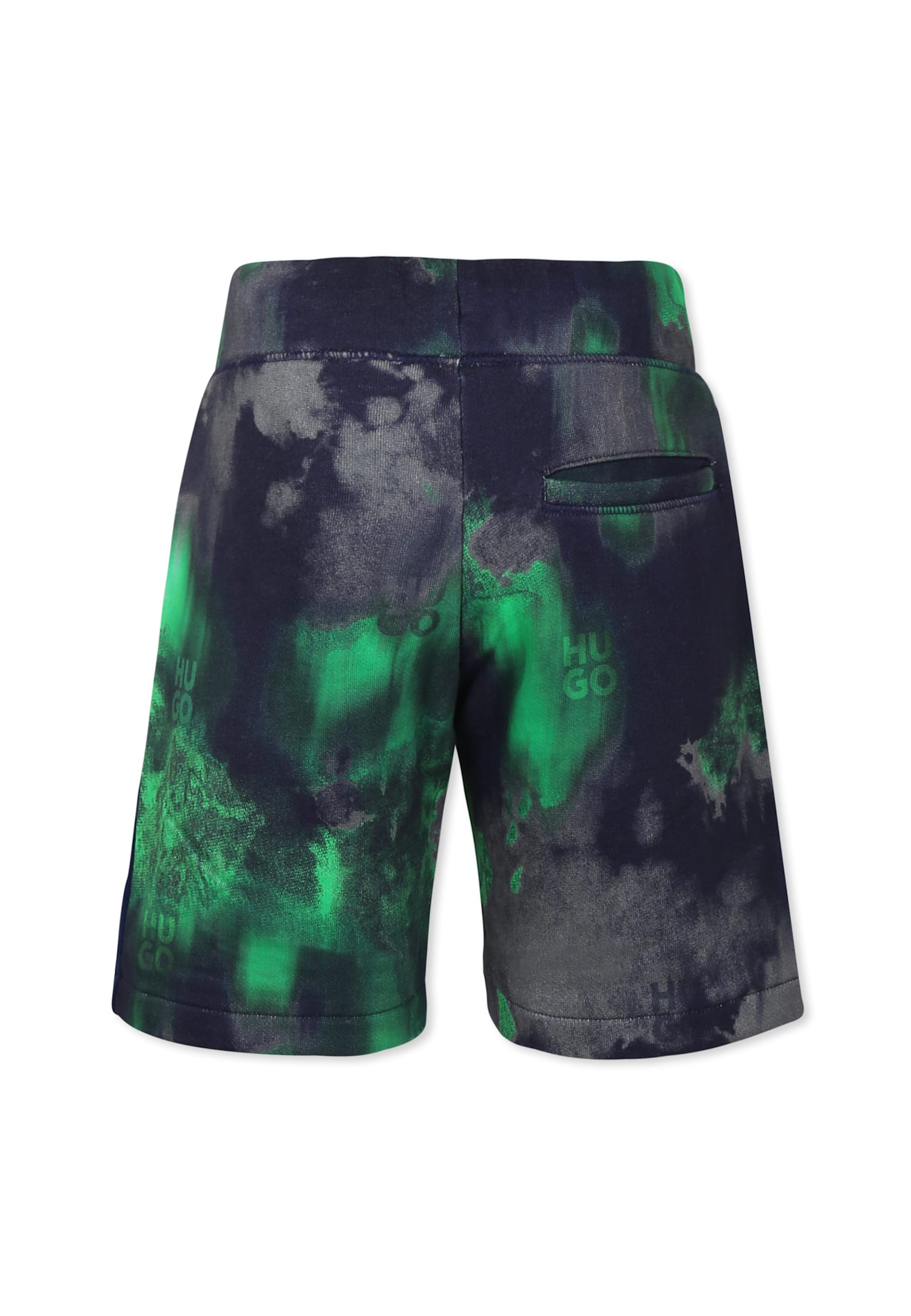 Hugo Boss Blue Shorts For Boy With Logo In Blue