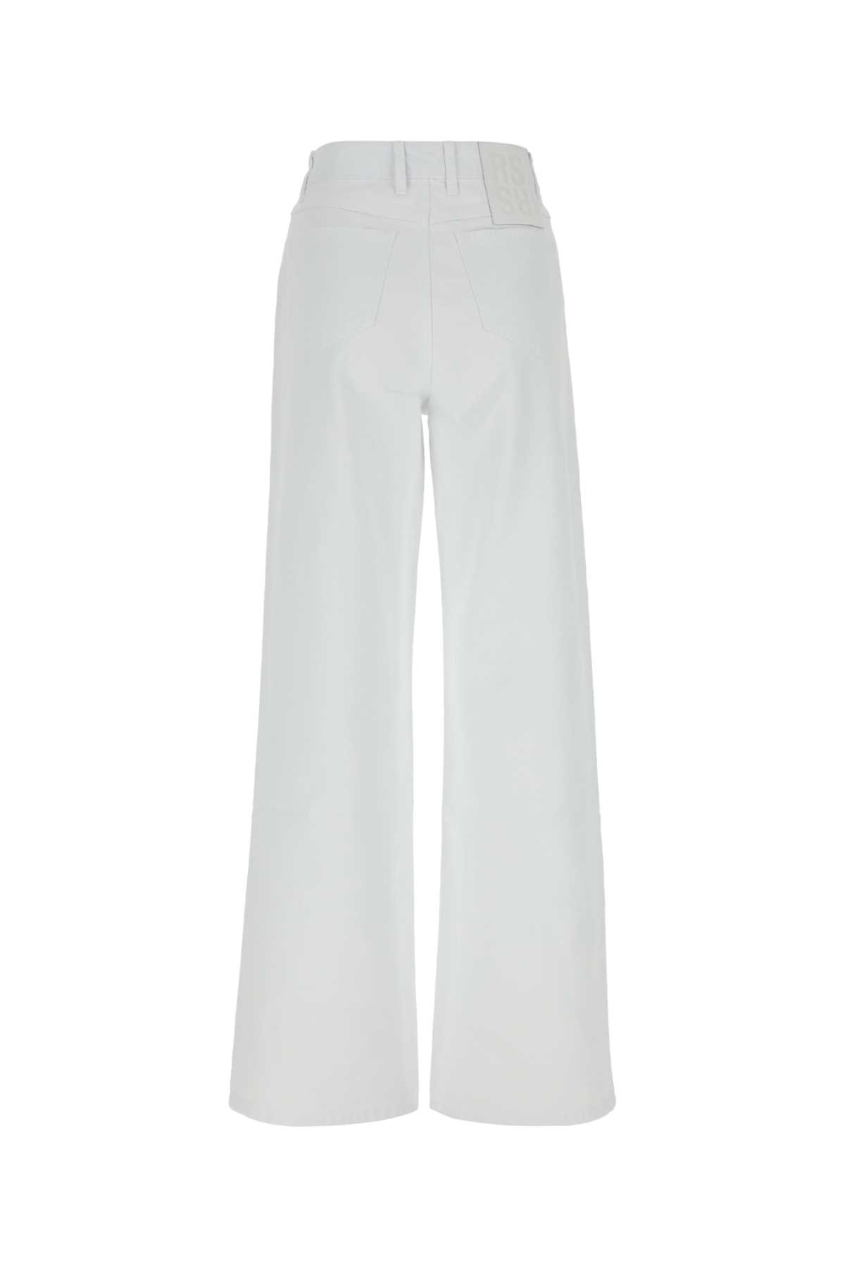 Shop Raf Simons White Denim Jeans In 0010