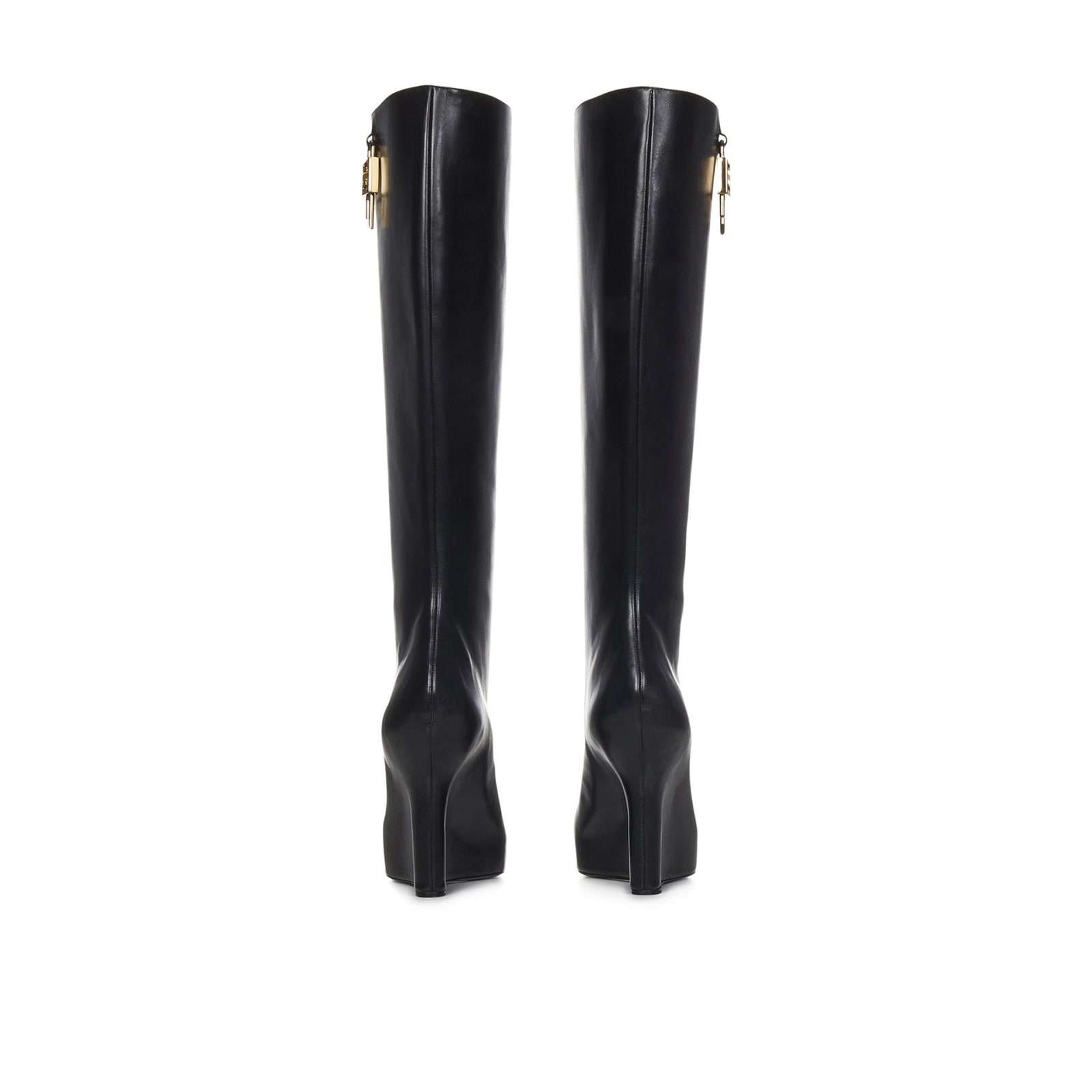 Shop Givenchy G-lock Leather Boots In Black