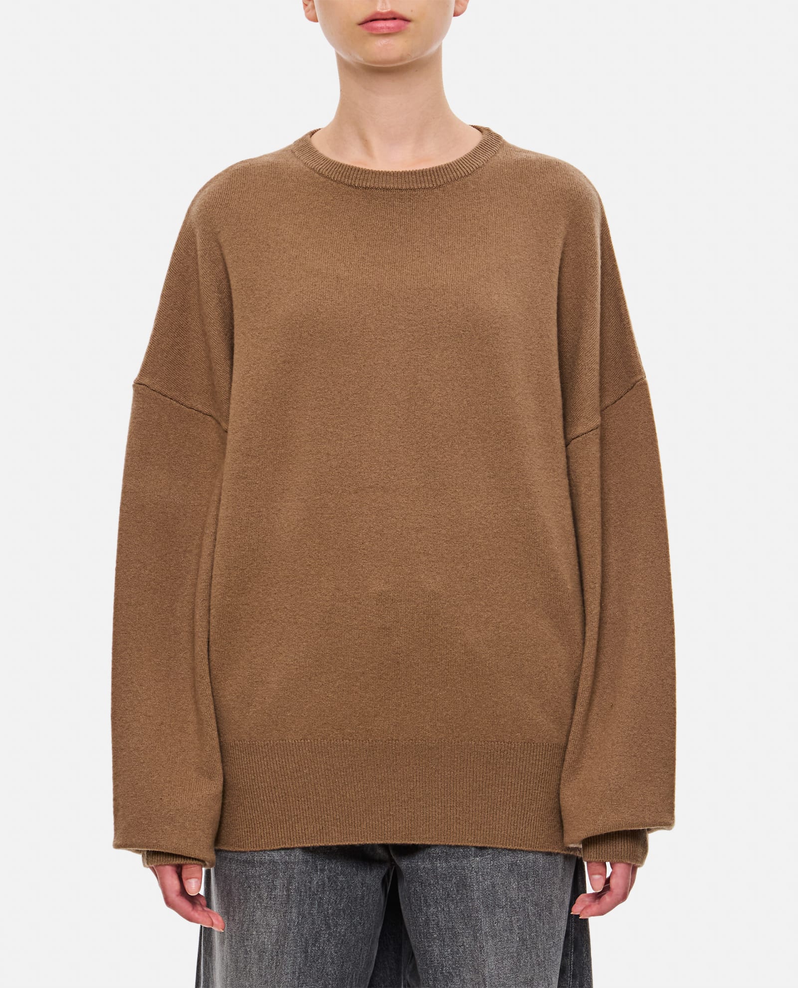 Shop Extreme Cashmere Tes Cashmere Sweater In Brown