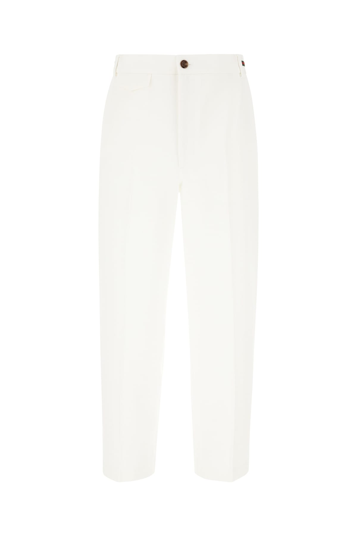 Gucci White Cotton Pants In Bianco