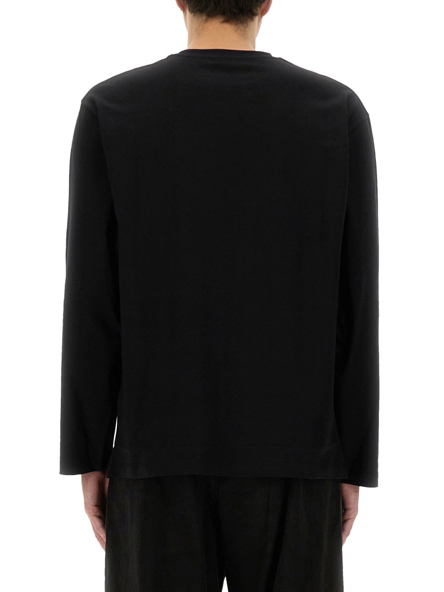 Msgm Crew Neck Cotton Sweatshirt In Black