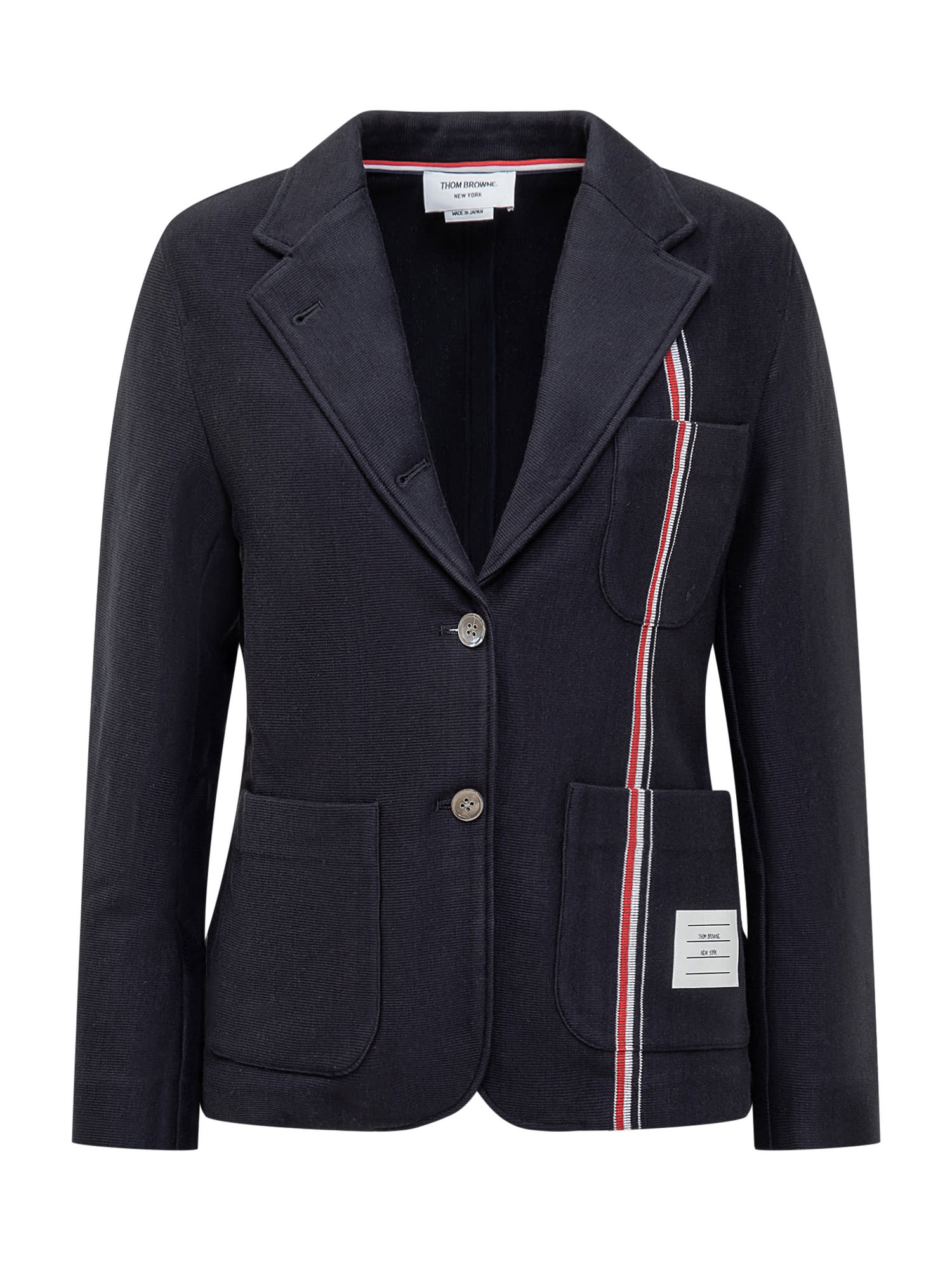 Shop Thom Browne Rwb Blazer In Navy