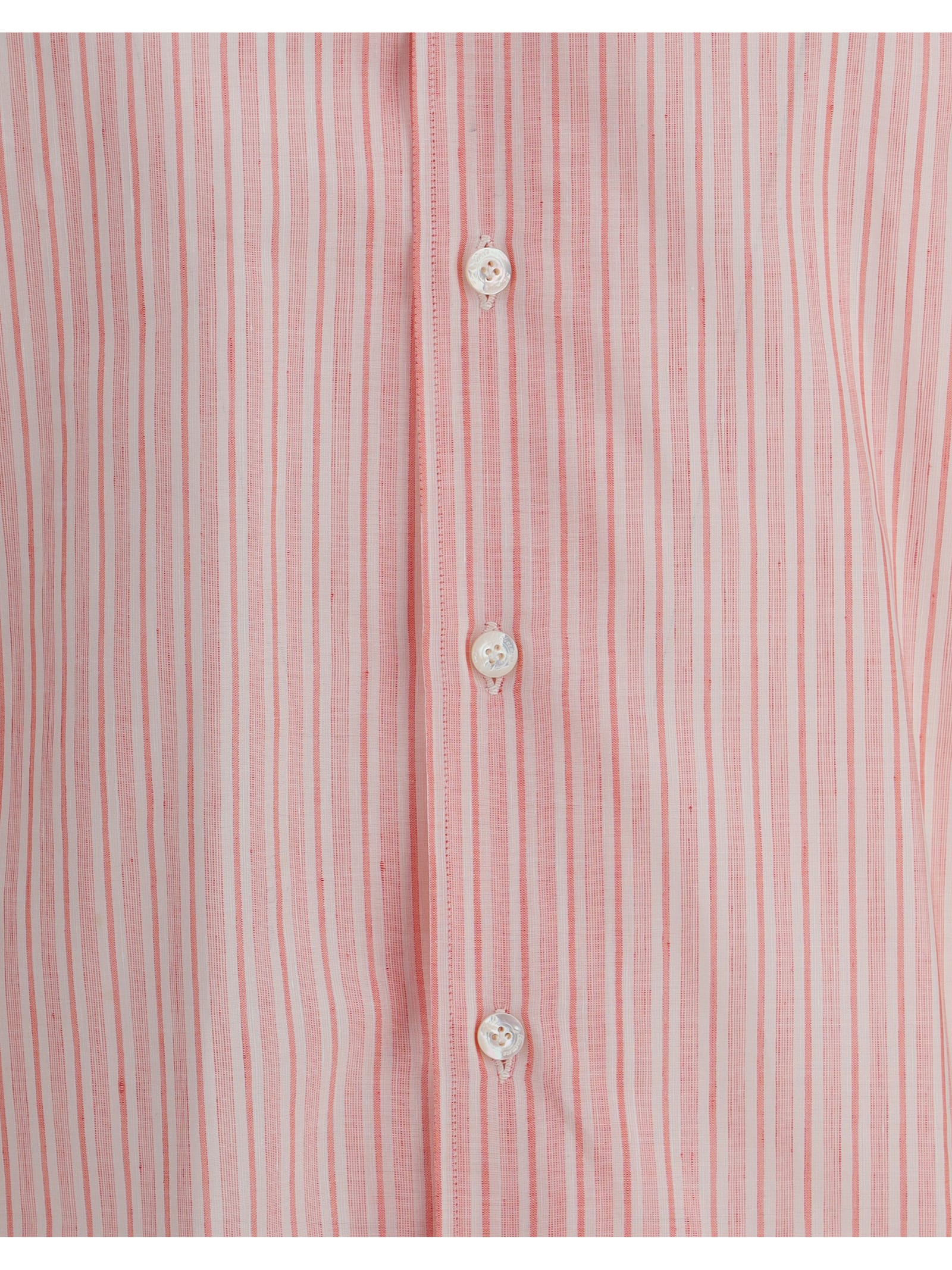 Finamore 1925 Striped Shirt In Pink