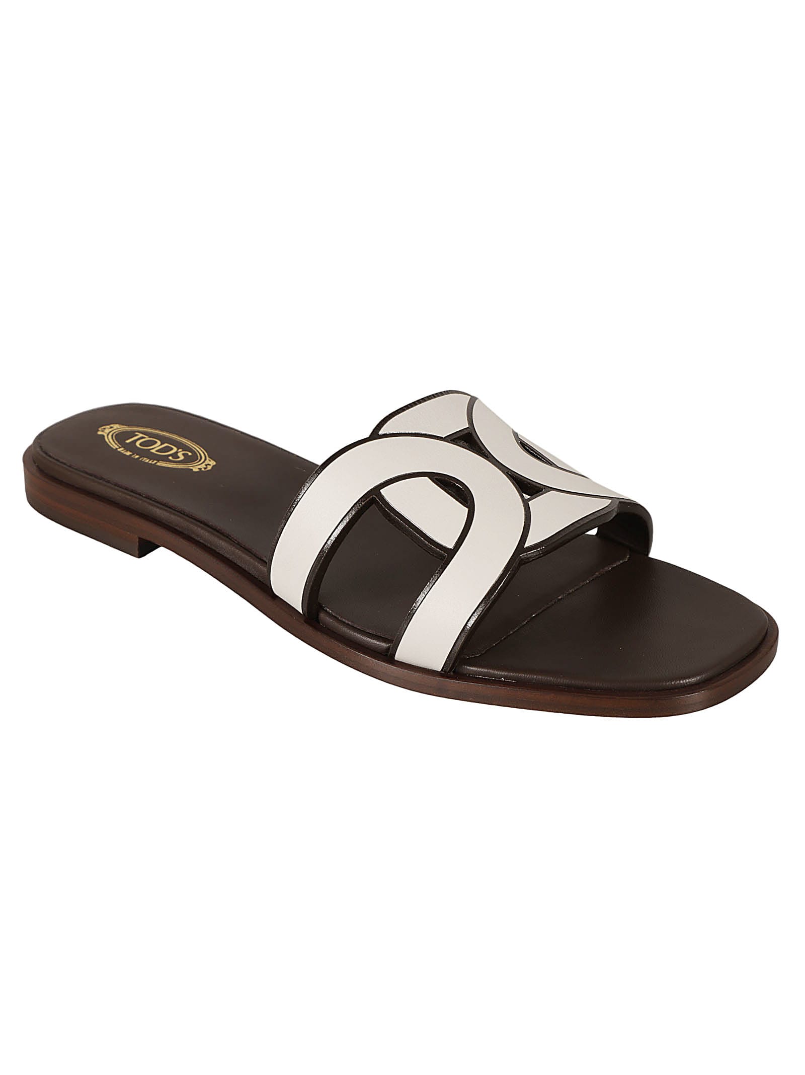 Shop Tod's 70k Maxi Sandals In White
