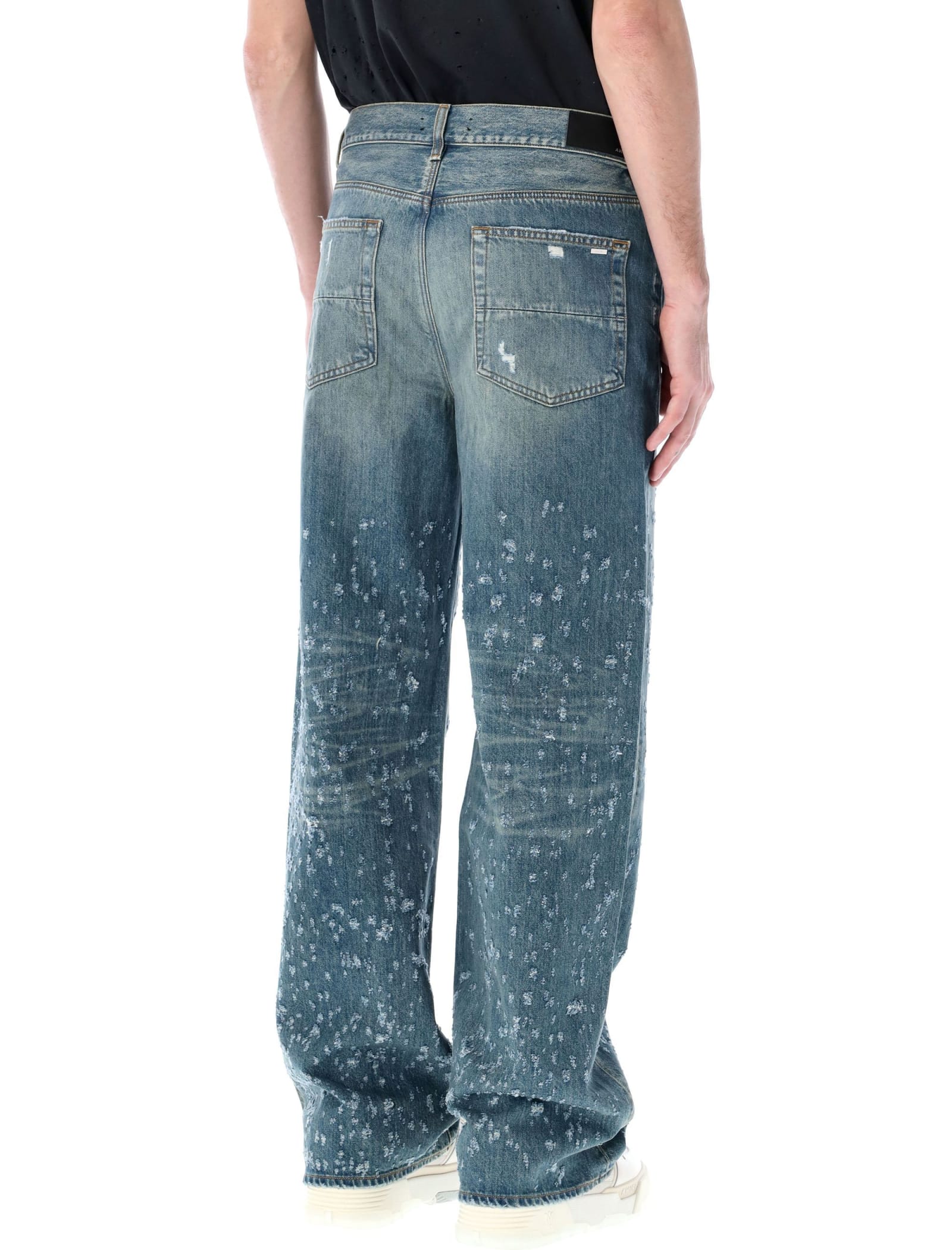 Shop Amiri Shotgun Baggy Jeans In Crafted Indigo