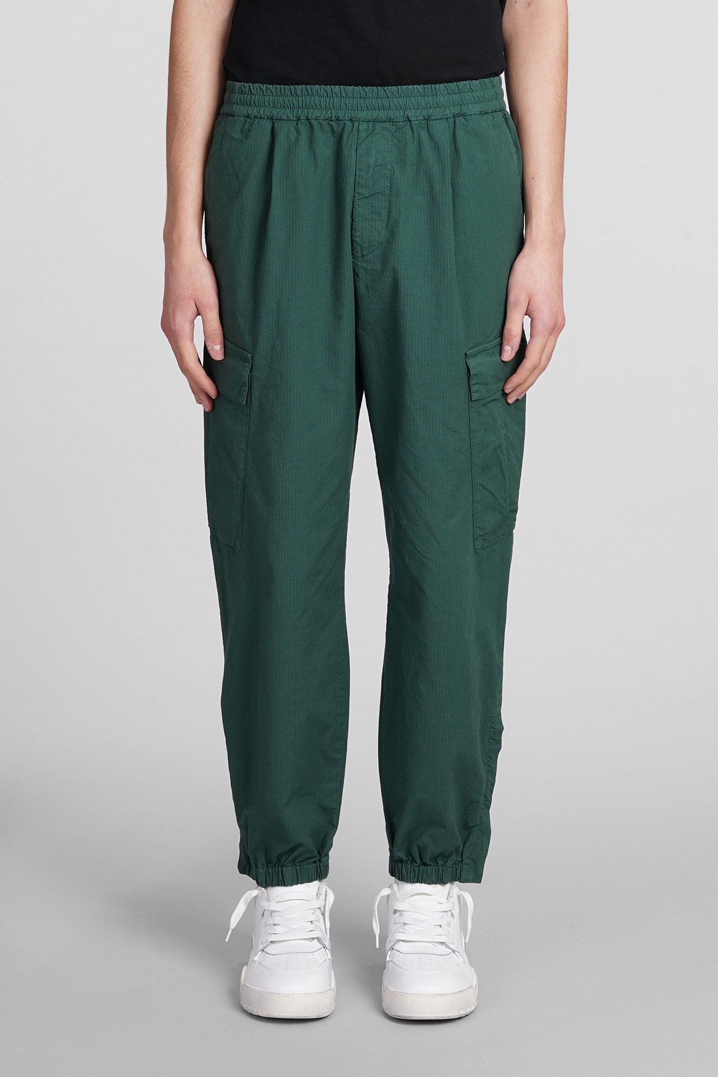 Shop Barena Venezia Rambagio Pants In Green Cotton