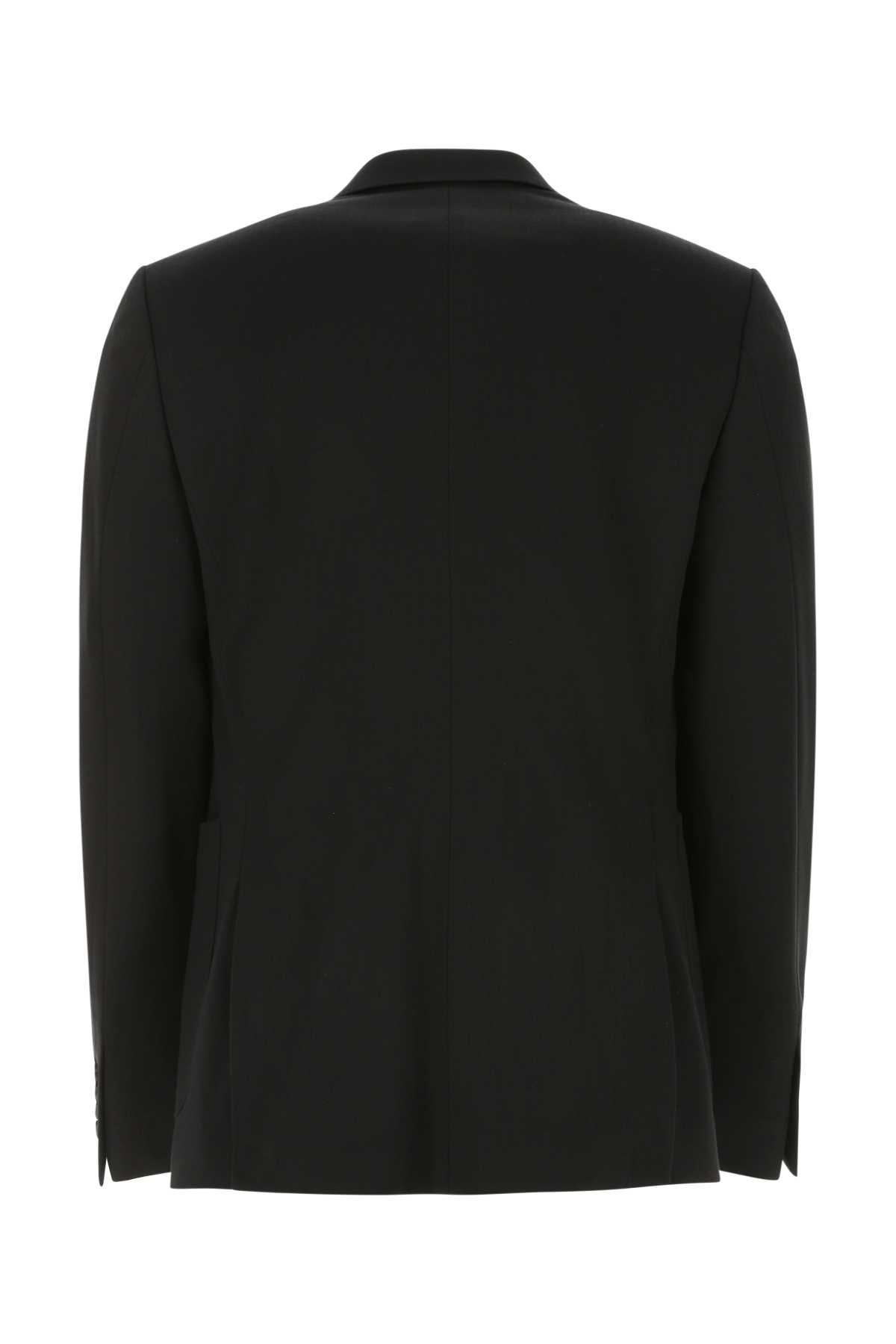 Dolce & Gabbana Black Stretch Viscose Blend Blazer In S9000