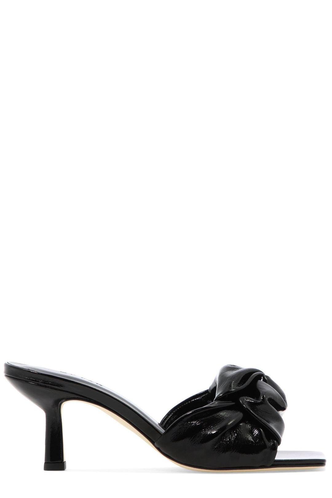 By Far Lana Gloss Leather Mule In Black In Black