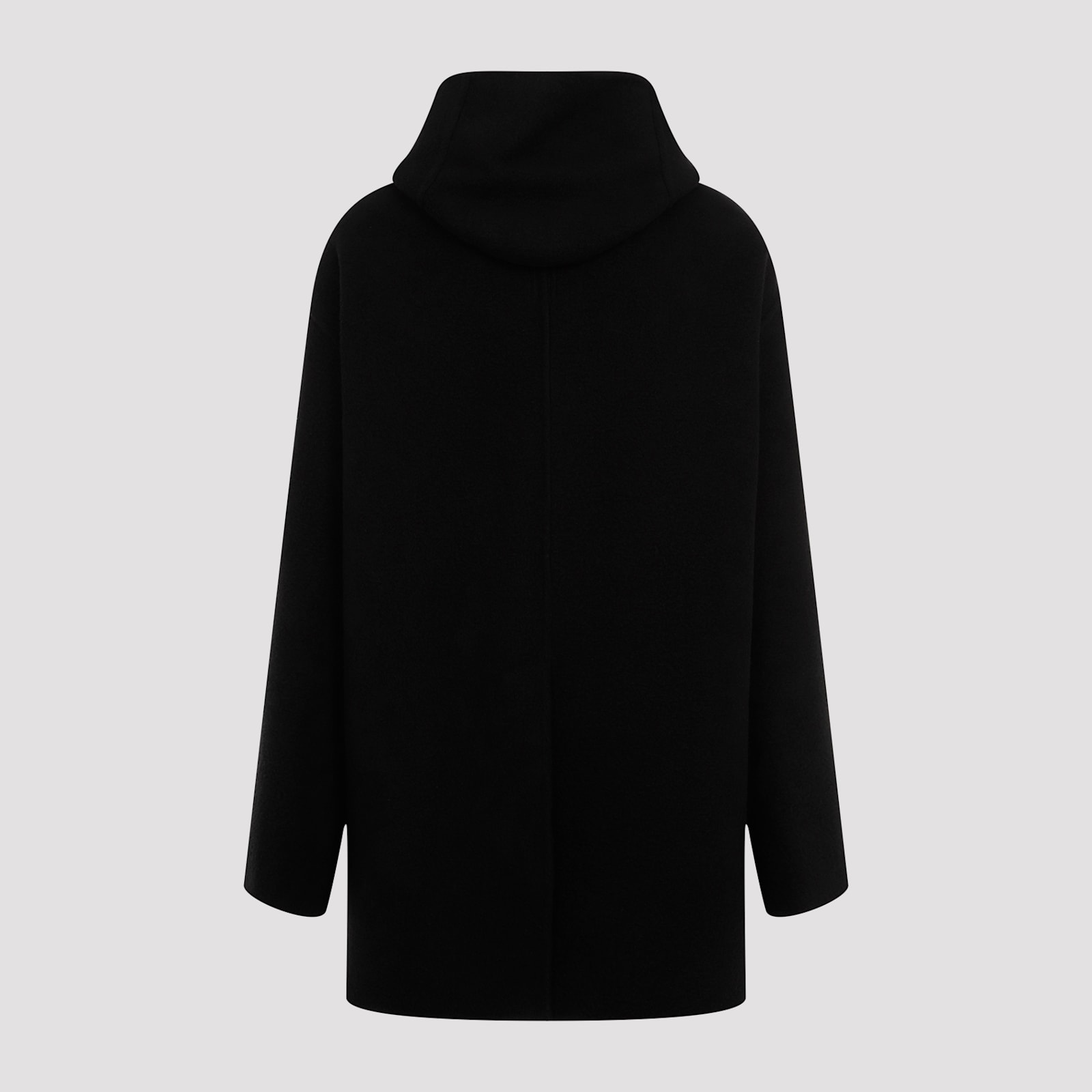 Shop Rick Owens Hooded Robe Coat In Black