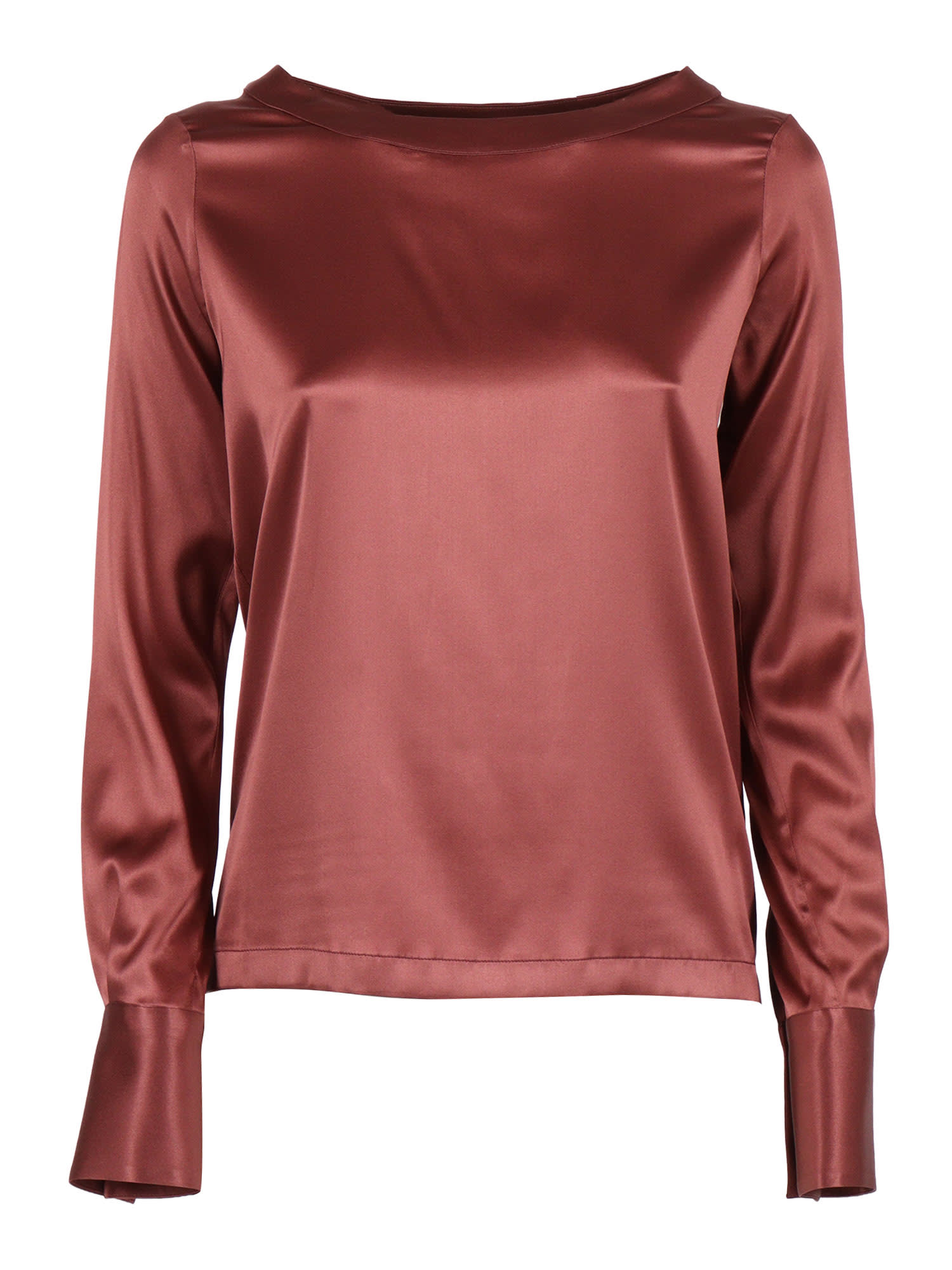 Mazzarelli Silk Shirt Mod. Angie B In Burgundy