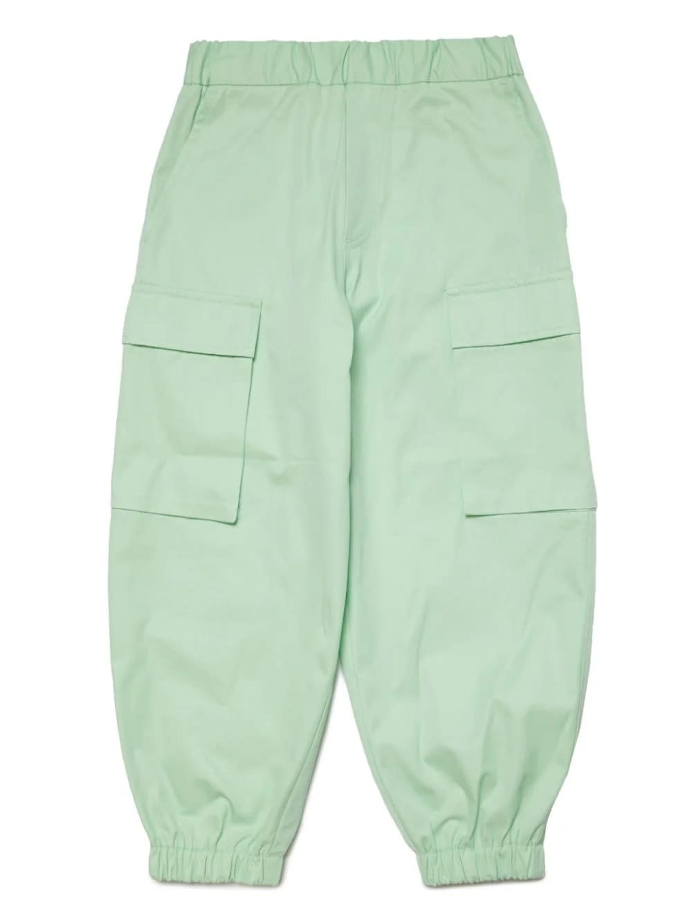 Mm6 Maison Margiela Kids' Tapered Trousers In Green