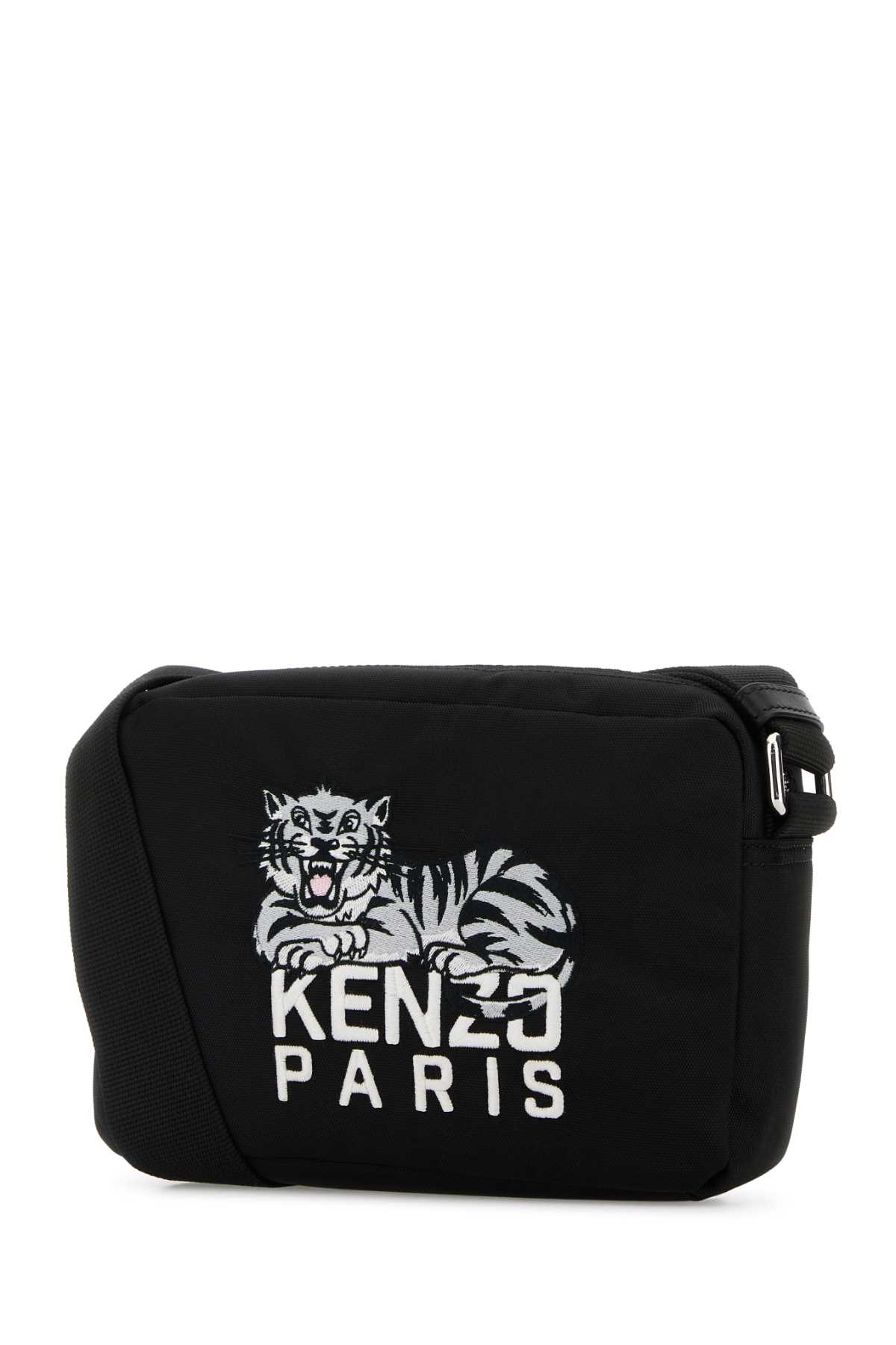 Kenzo Stylish Messenger Bag Embroidered Design In Black