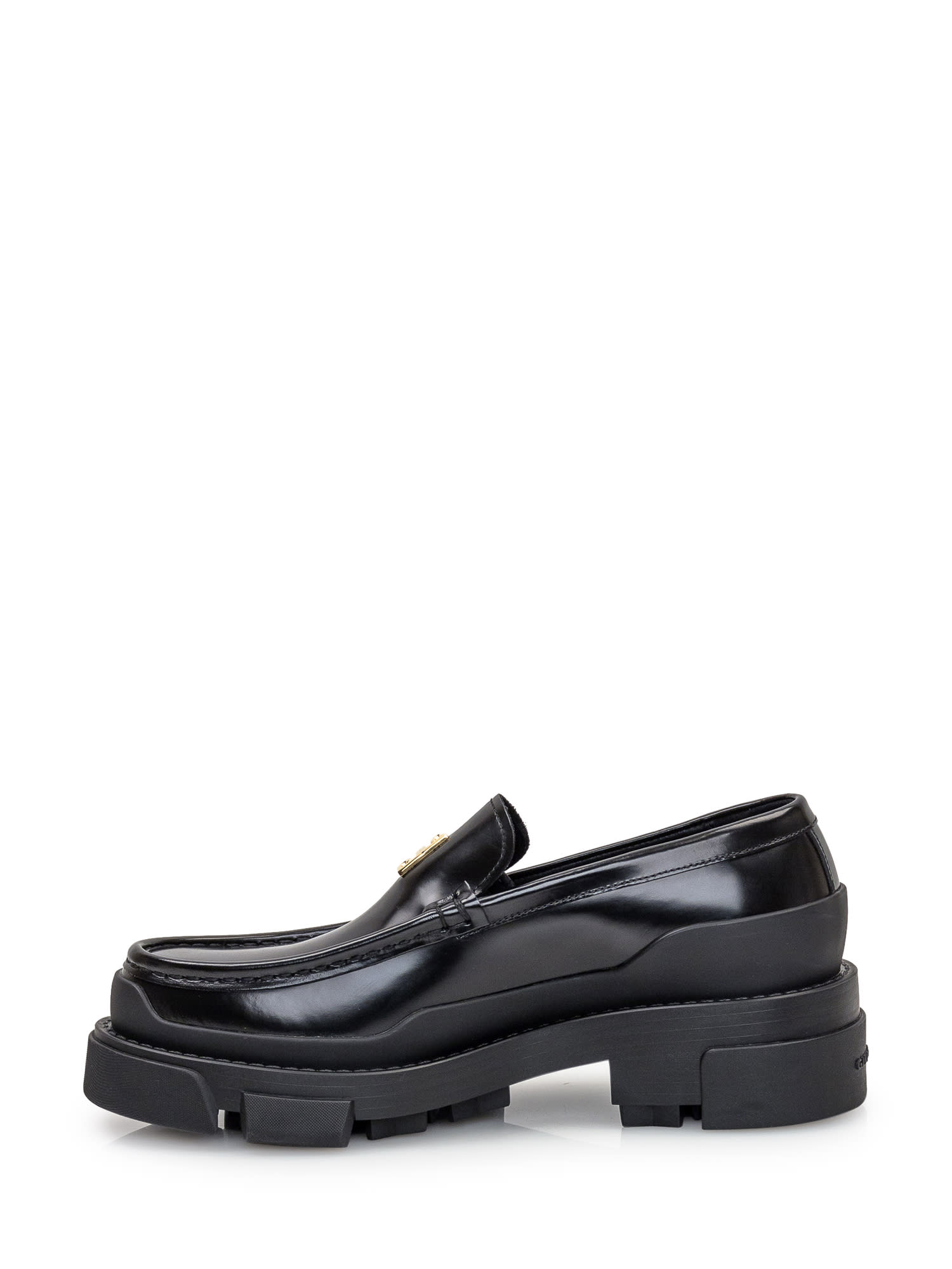 Givenchy 4g Logo Leather Loafers In Black