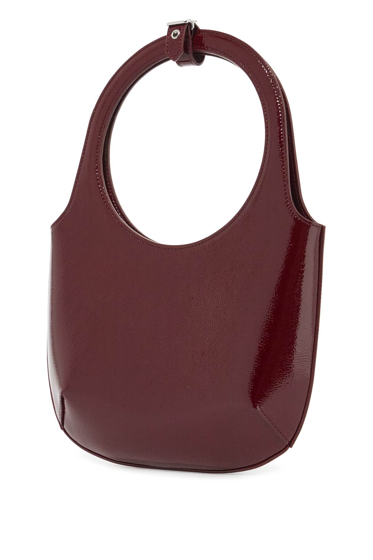 Shop Courrèges Handbag Holy In Naplack In Grenat (red)