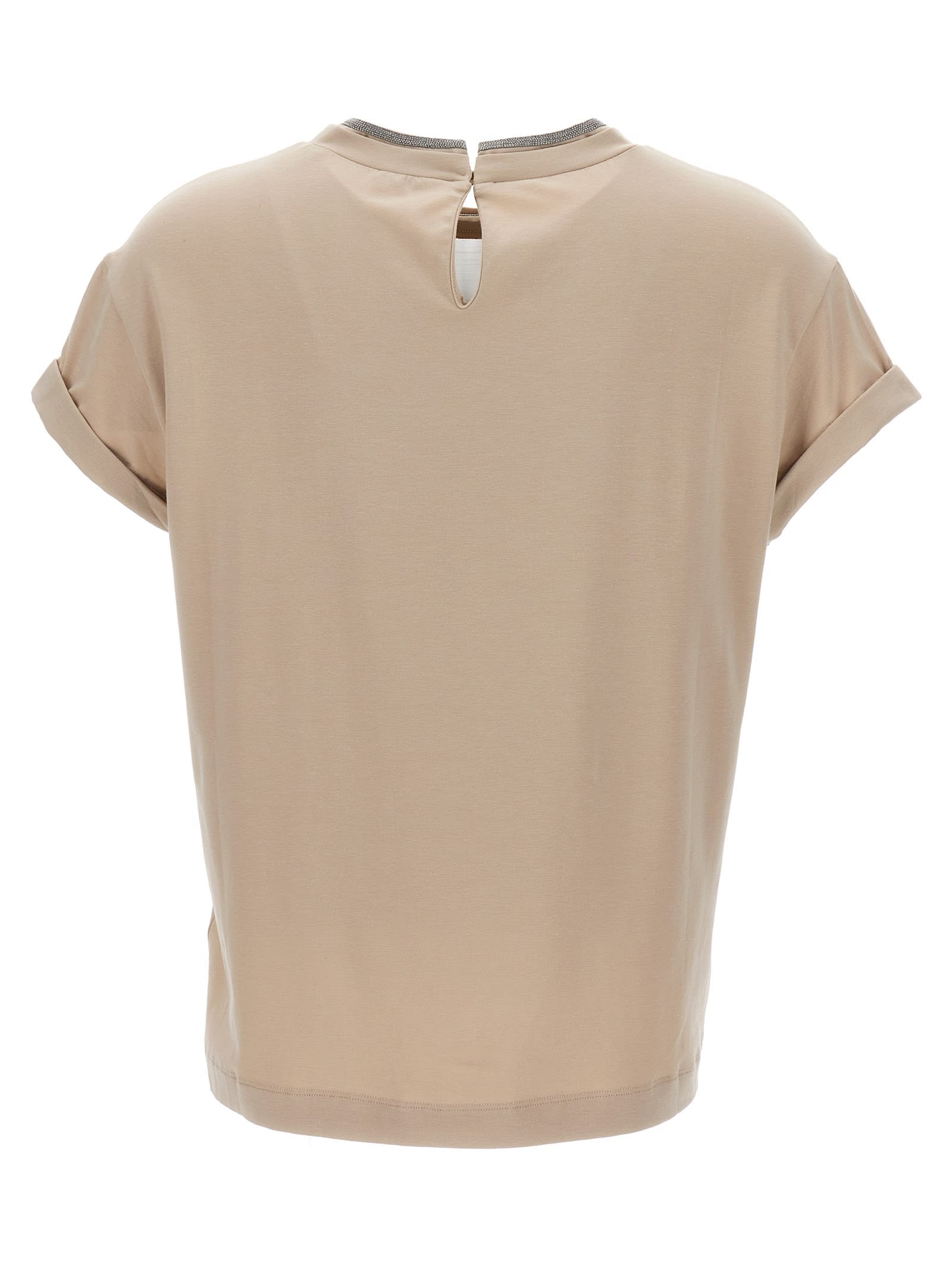 Shop Brunello Cucinelli Monile T-shirt In Beige