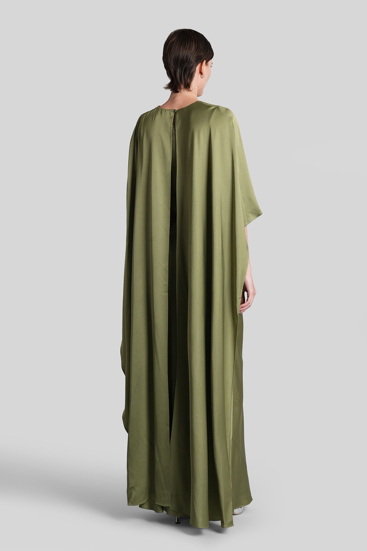 Simkhai Izel Long Dress In Green Acetate In Green