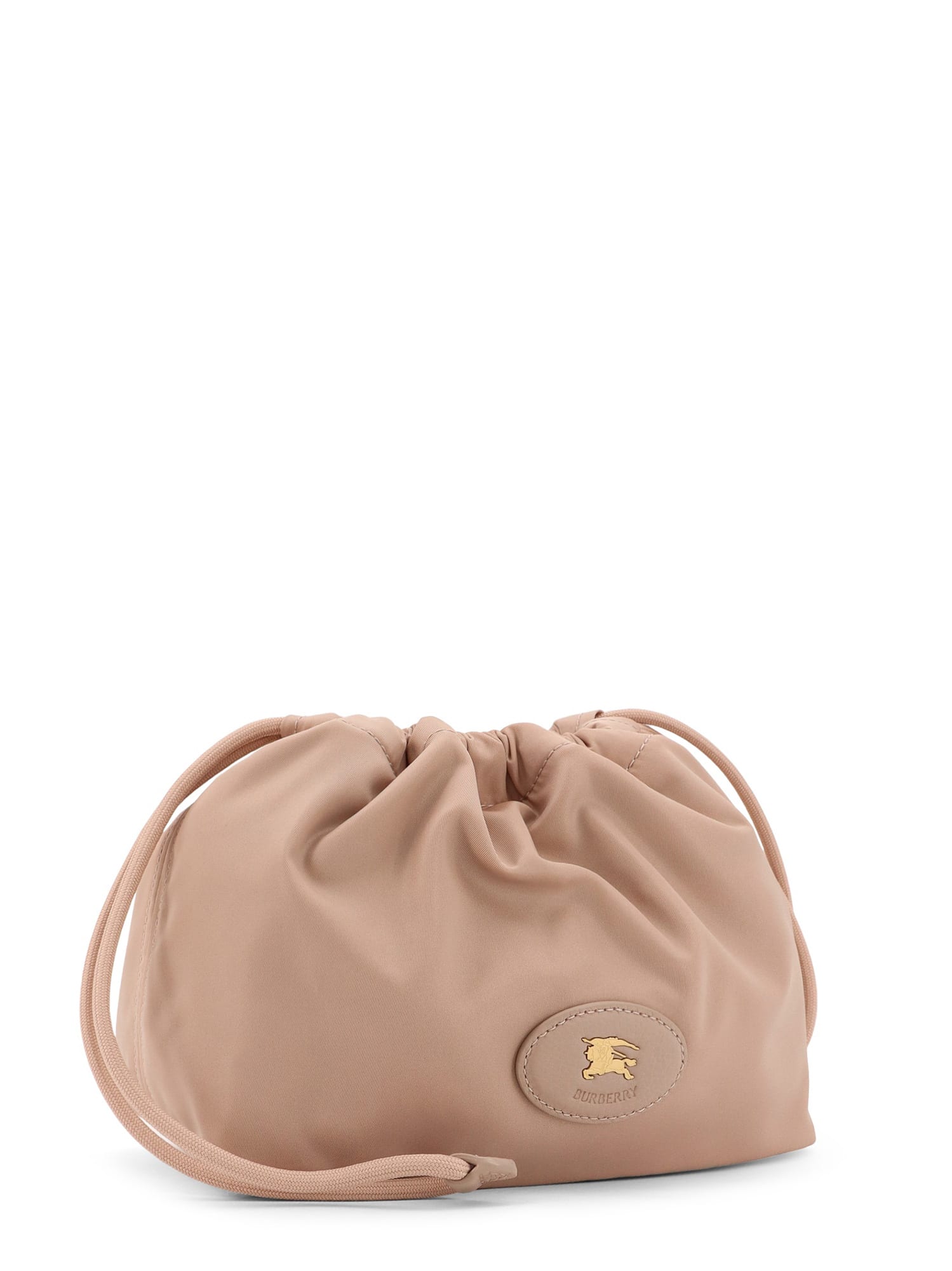 Burberry Reversible Pouch In Pink Nylon With Check Pattern