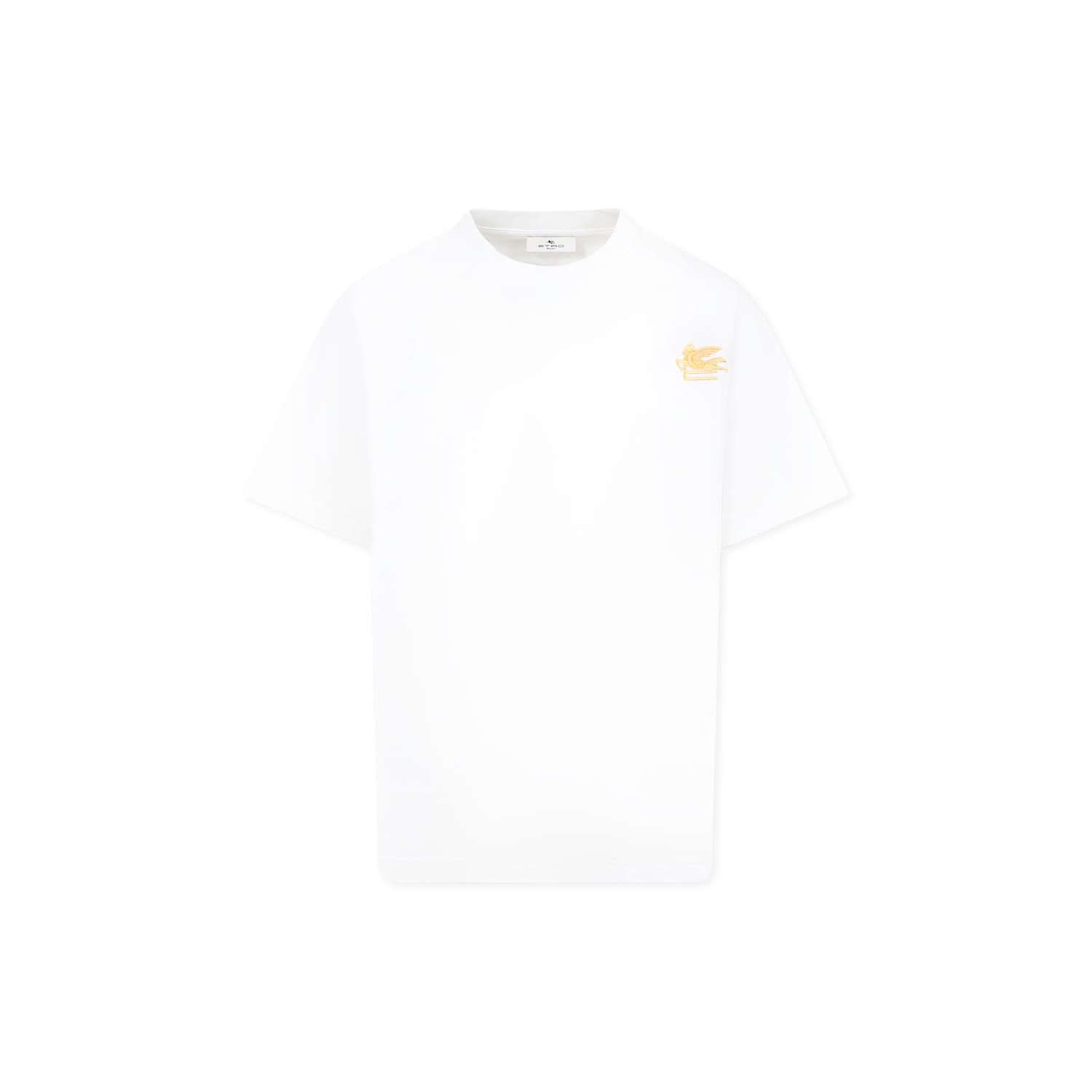 Etro Logo-embroidered T-shirt In White