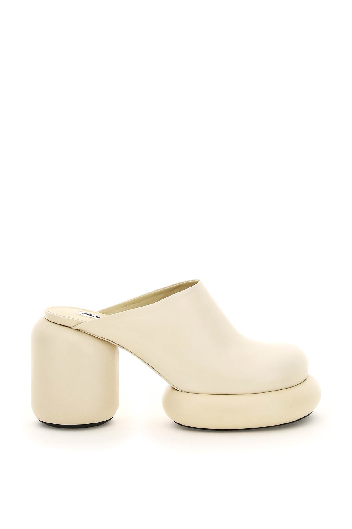 Jil Sander Leather Mules With Rounded Heel