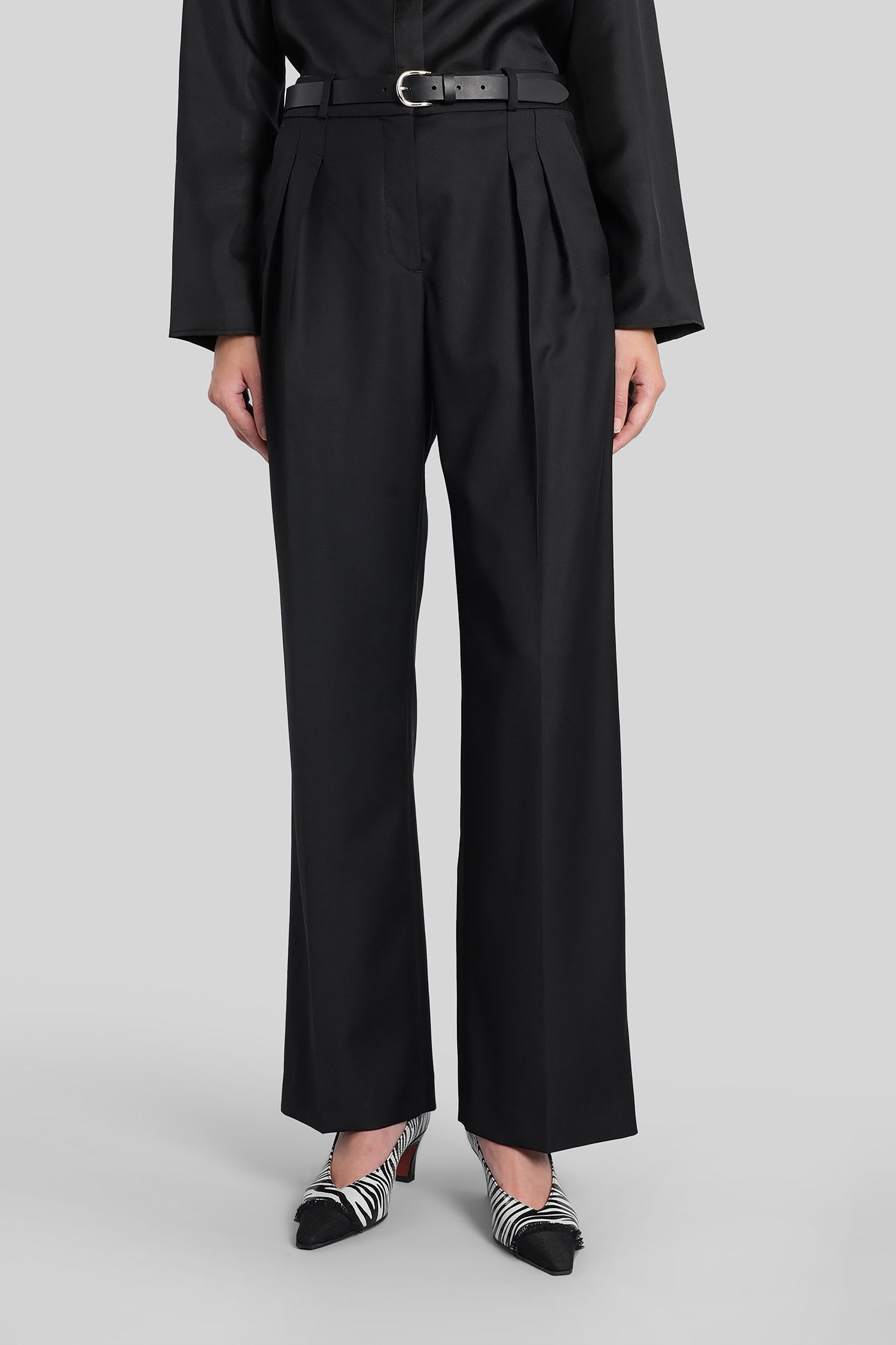 Loulou Studio Sibiru Lds Pants In Black Wool